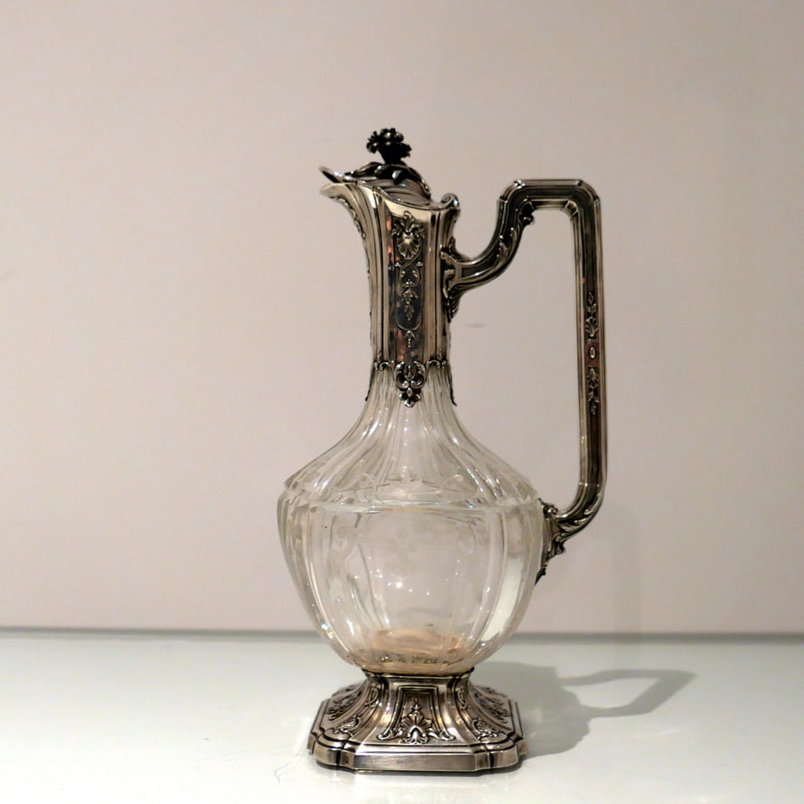 Late 19th Century French Silver & Crystal Claret Jug Paris Circa 1895 Edward Tetard - 4