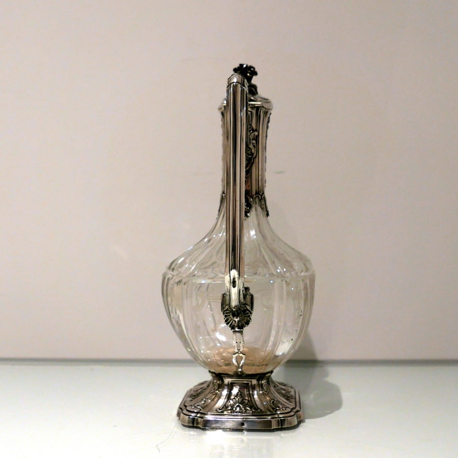 Late 19th Century French Silver & Crystal Claret Jug Paris Circa 1895 Edward Tetard - 5