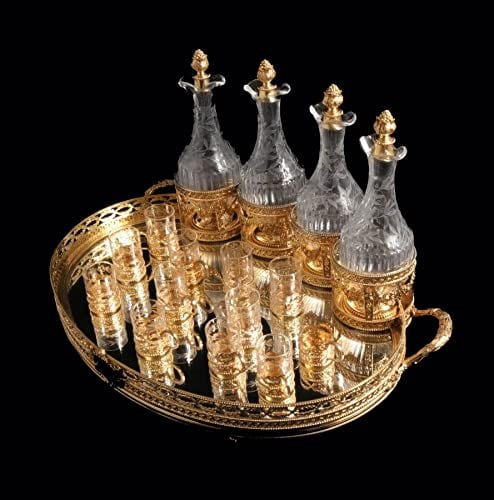 ODIOT NAPOLEON III VERMEIL (GOLD PLATED 950 STERLING SILVER) LIQUOR SERVING SET 1850-1899 - 3