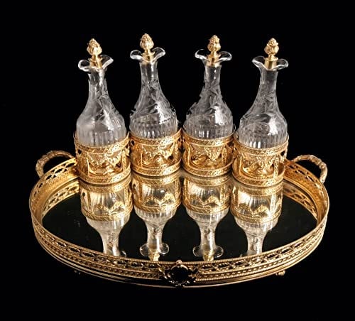 ODIOT NAPOLEON III VERMEIL (GOLD PLATED 950 STERLING SILVER) LIQUOR SERVING SET 1850-1899 - 4