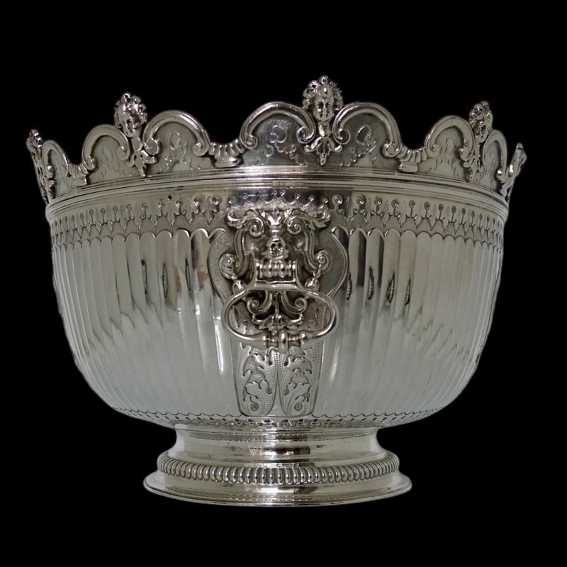 Early 18th Century Antique Queen Anne Britannia Silver Monteith Bowl London 1711 Isaac Dighton - 2