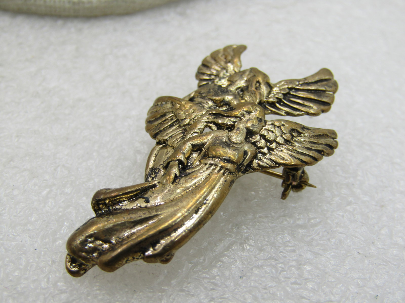 Vintage Double Angels Brooch/Pendant Combination, 1990's, 2" - 4