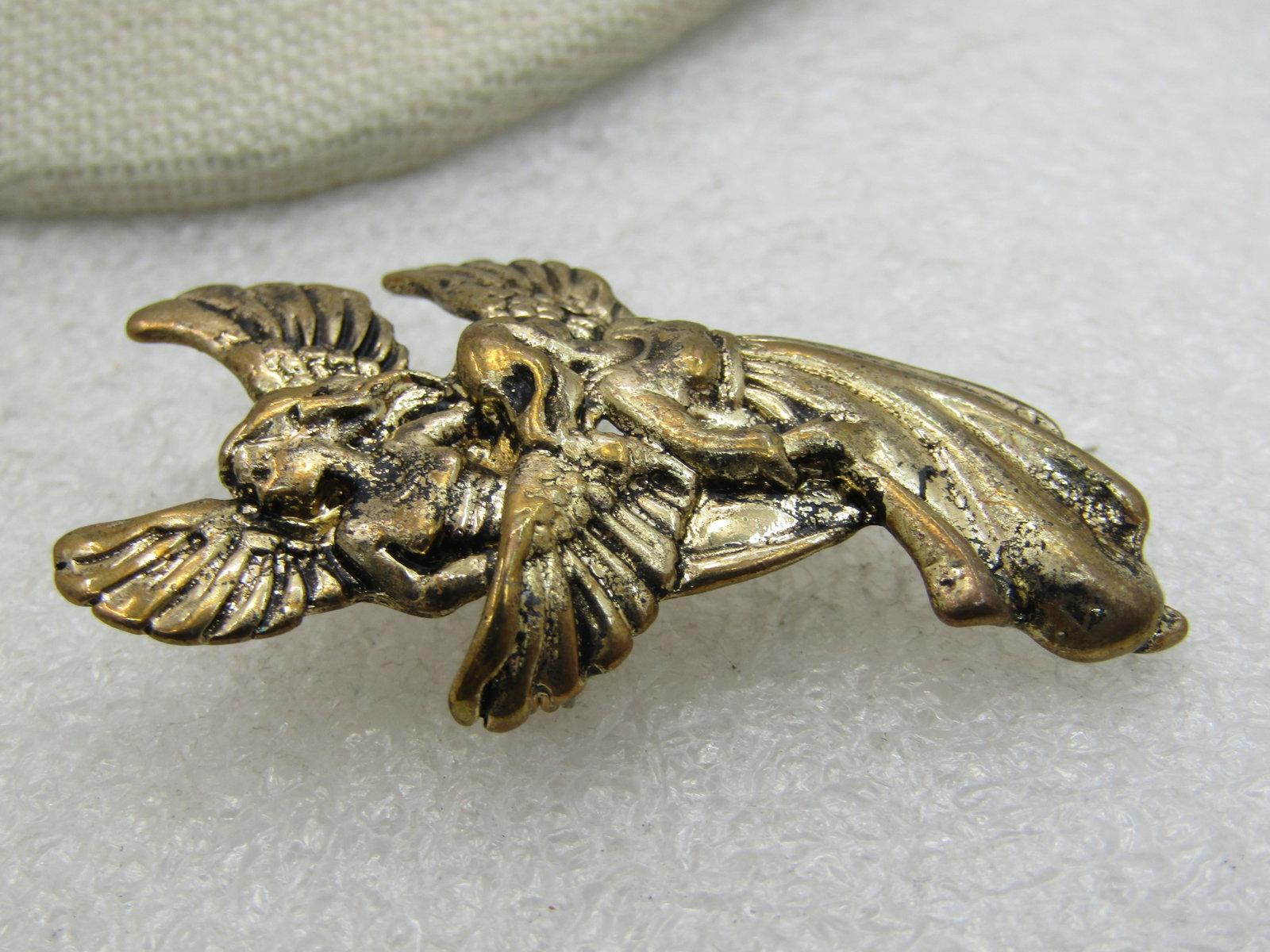Vintage Double Angels Brooch/Pendant Combination, 1990's, 2" - 5