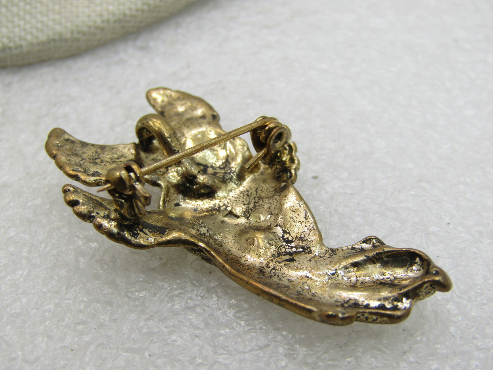 Vintage Double Angels Brooch/Pendant Combination, 1990's, 2" - 6