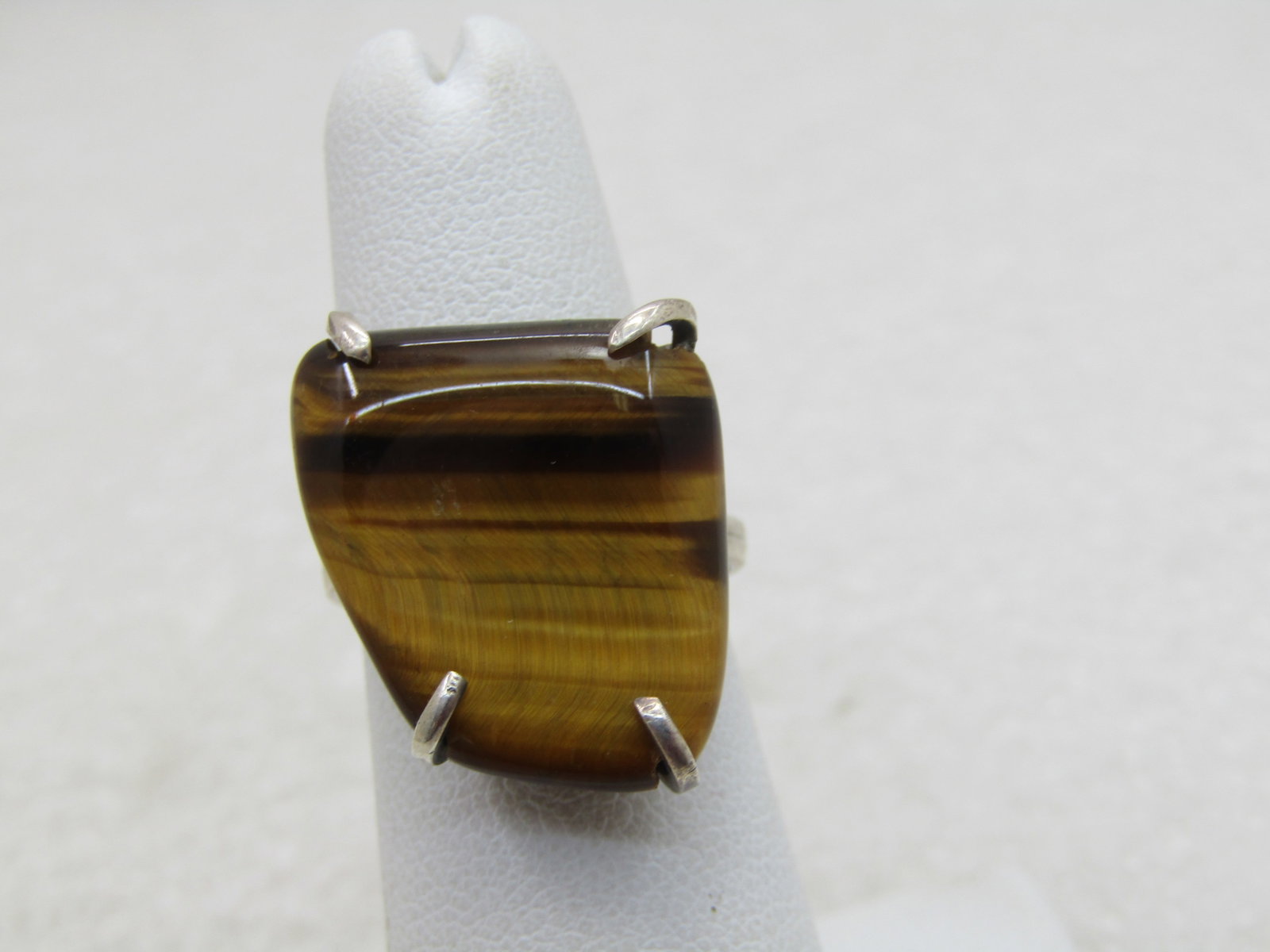 Vintage Sterling Silver Tiger's Eye Ring, Sz. 6.5, 1960's-1970's - 6