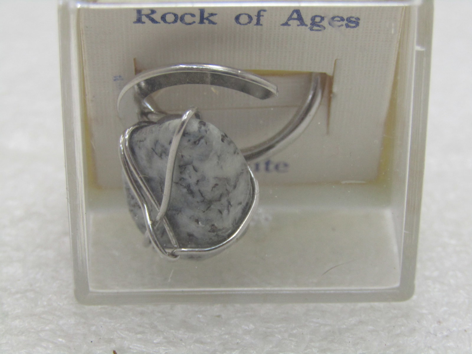 Vintage Granite Souvenir Ring, Size 5-6, Silver Tone, New in Box (1 of 7)