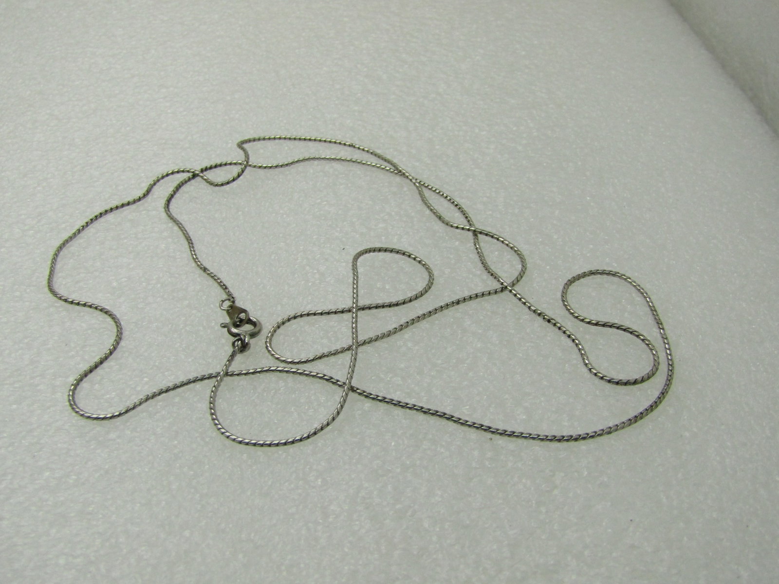 Vintage 30" Silver Tone Snake Chain, Round. 1960's-1970's, NL - 5