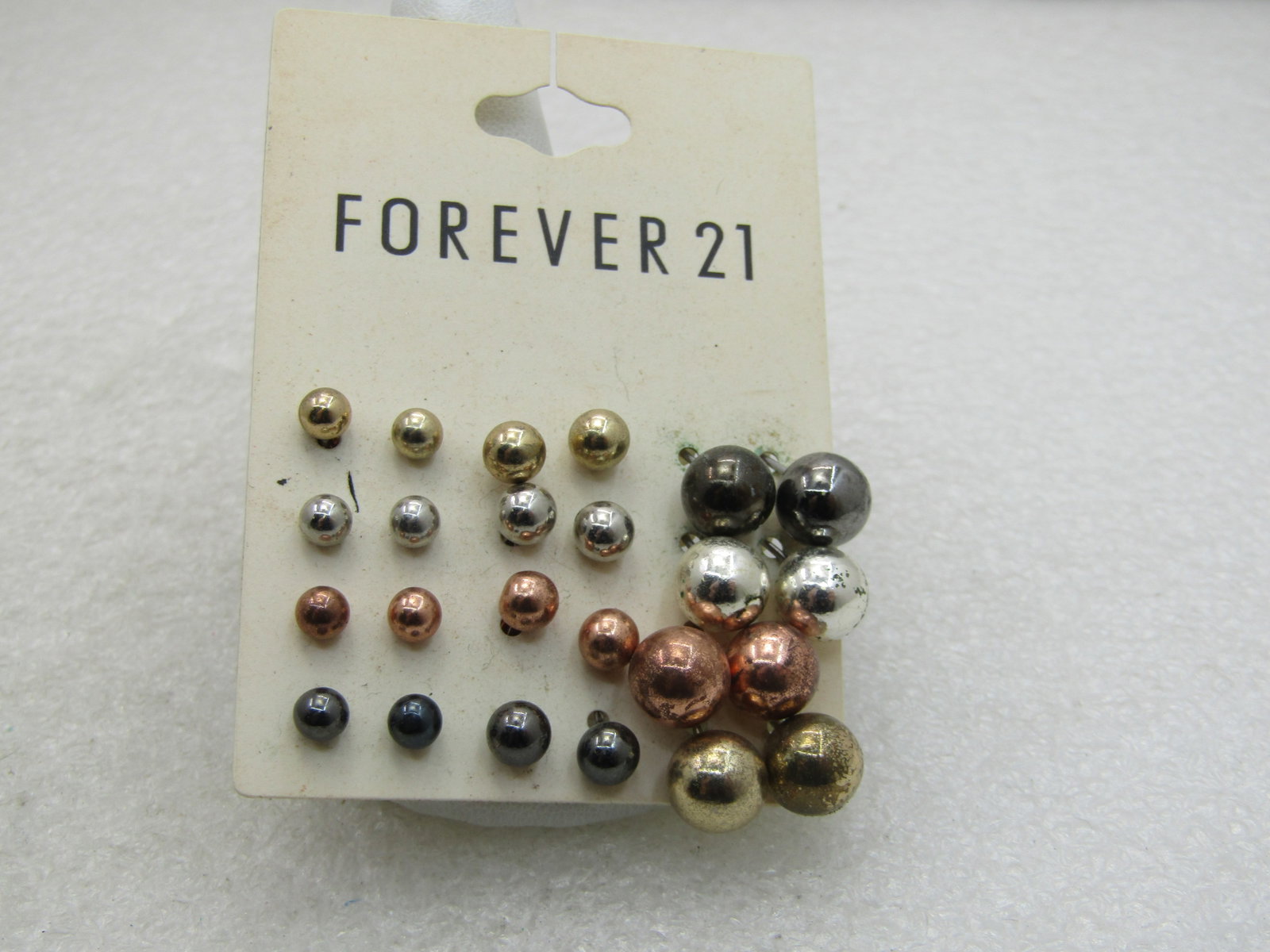 Forever 21 Pierced Earrings, 3.5mm to 7.5mm Ball, gold, silver copper, titanium colors. (1 of 6)