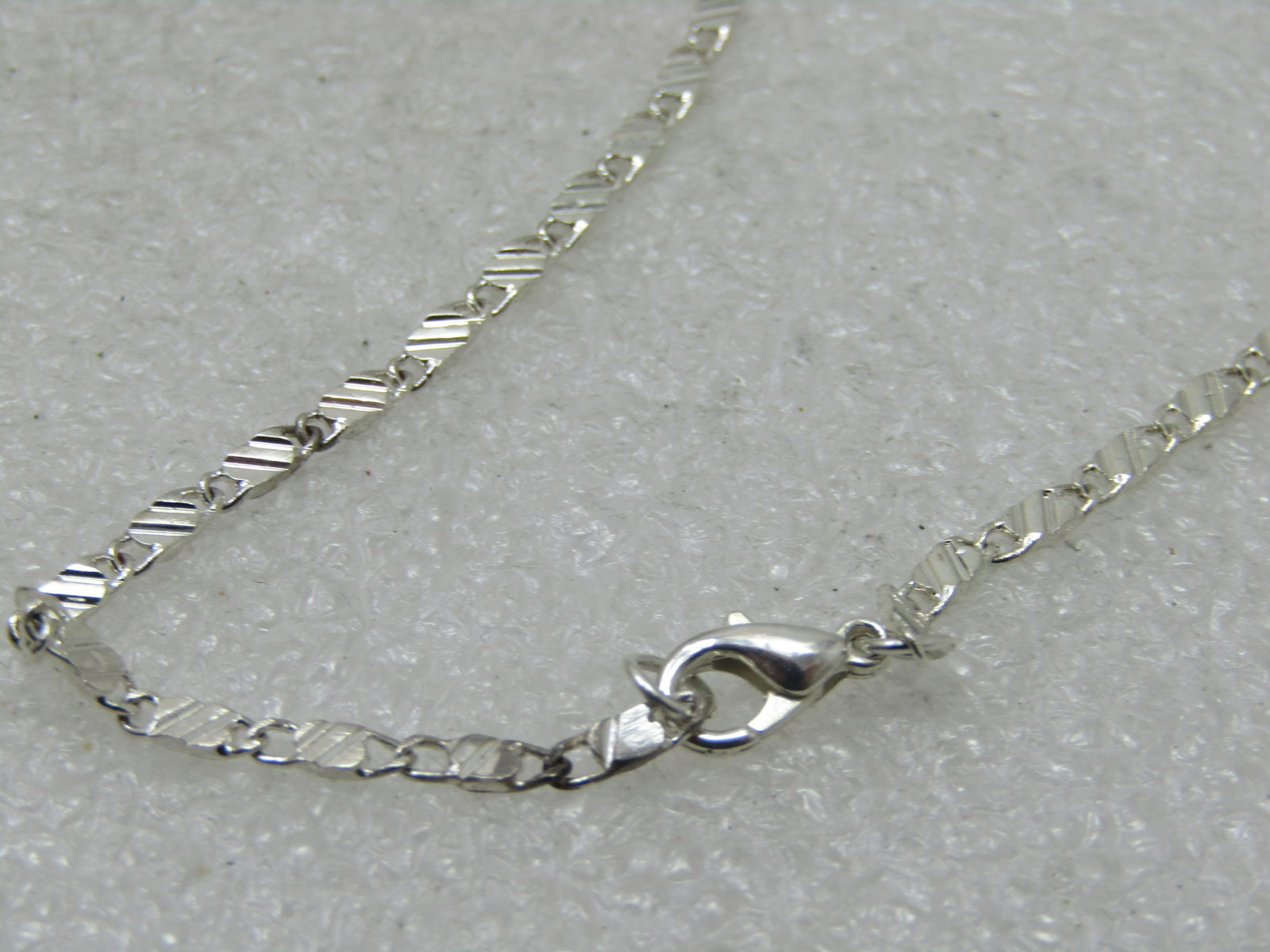 Vintage 20" Ridged Link Necklace, 3mm Wide, 1980's-1990's - 5