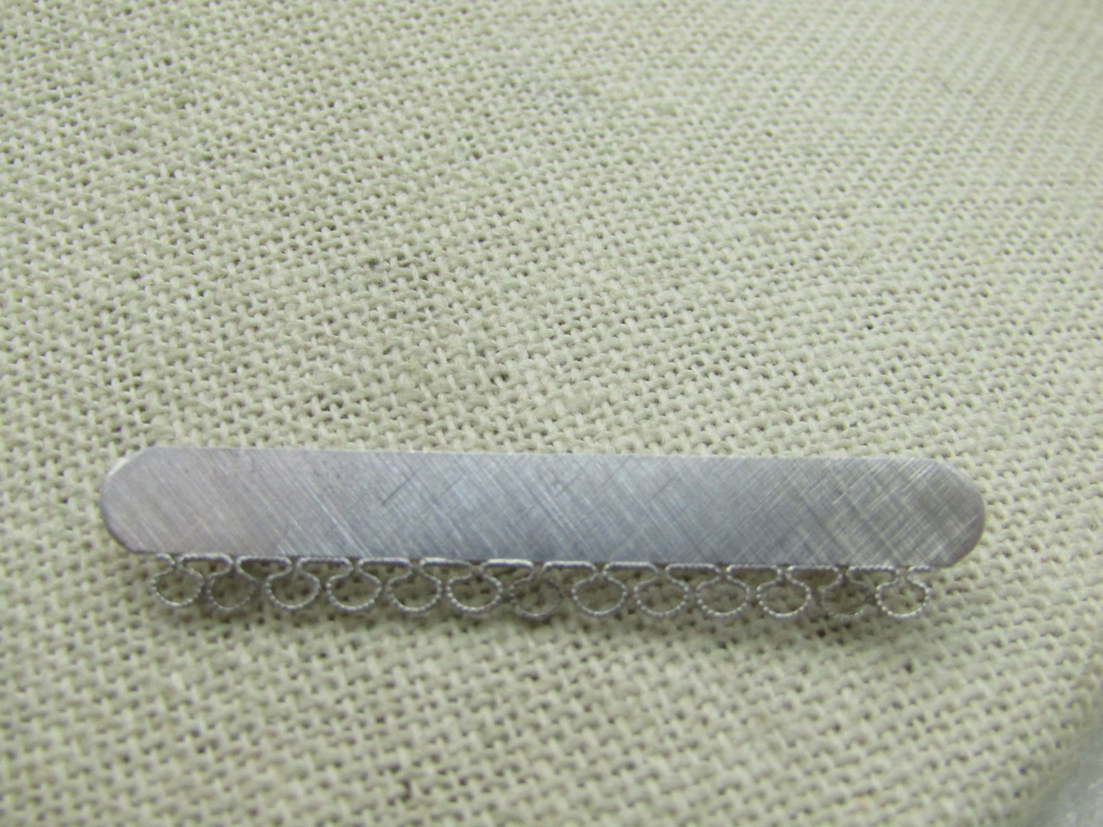 Vintage Sterling Bar Brooch, Can Add Charms, 1-7/8", 3,11 Grams NL - 3