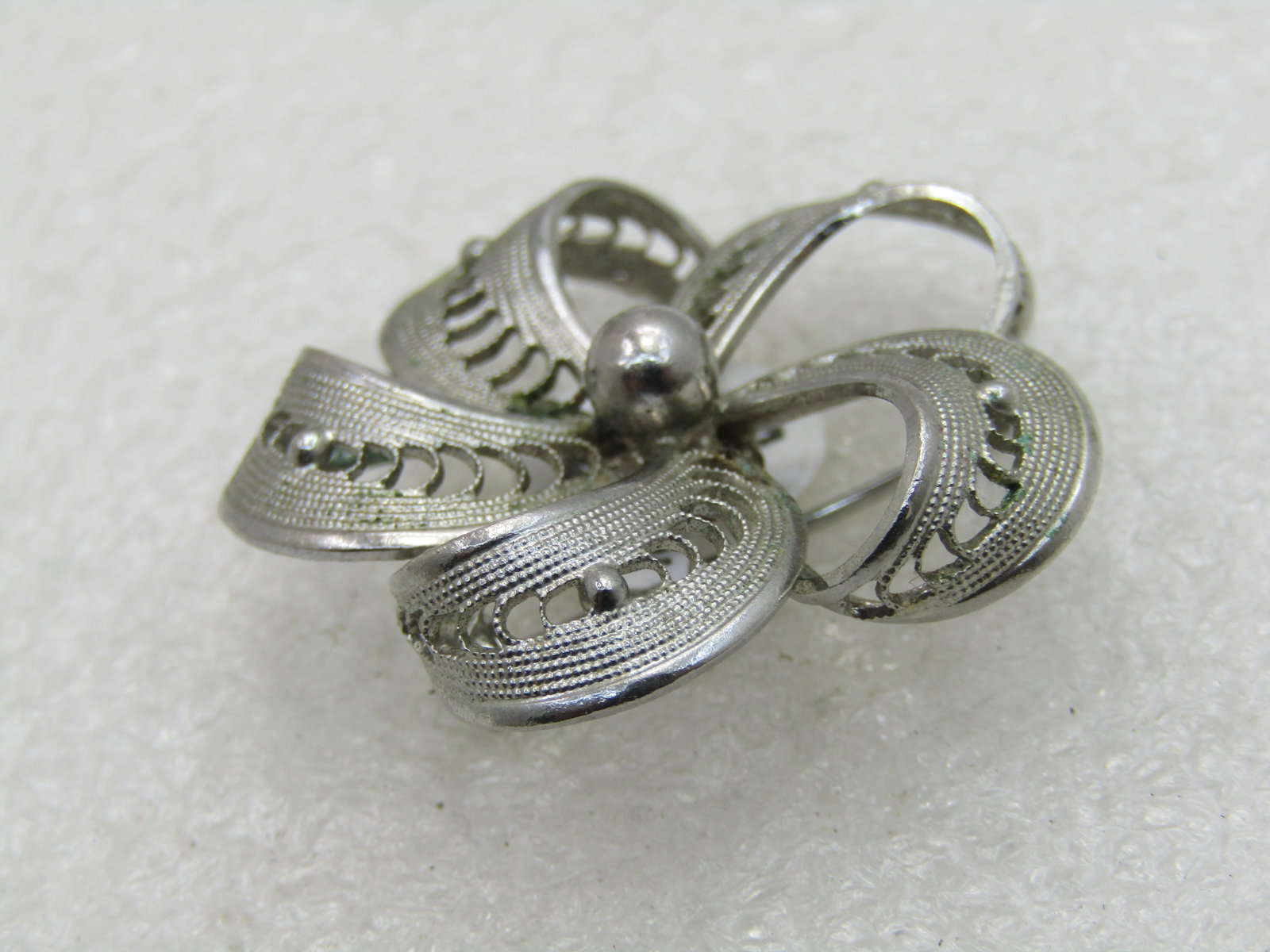 Vintage Western Germany Filigree Blossom Brooch, Mid-Century - 4