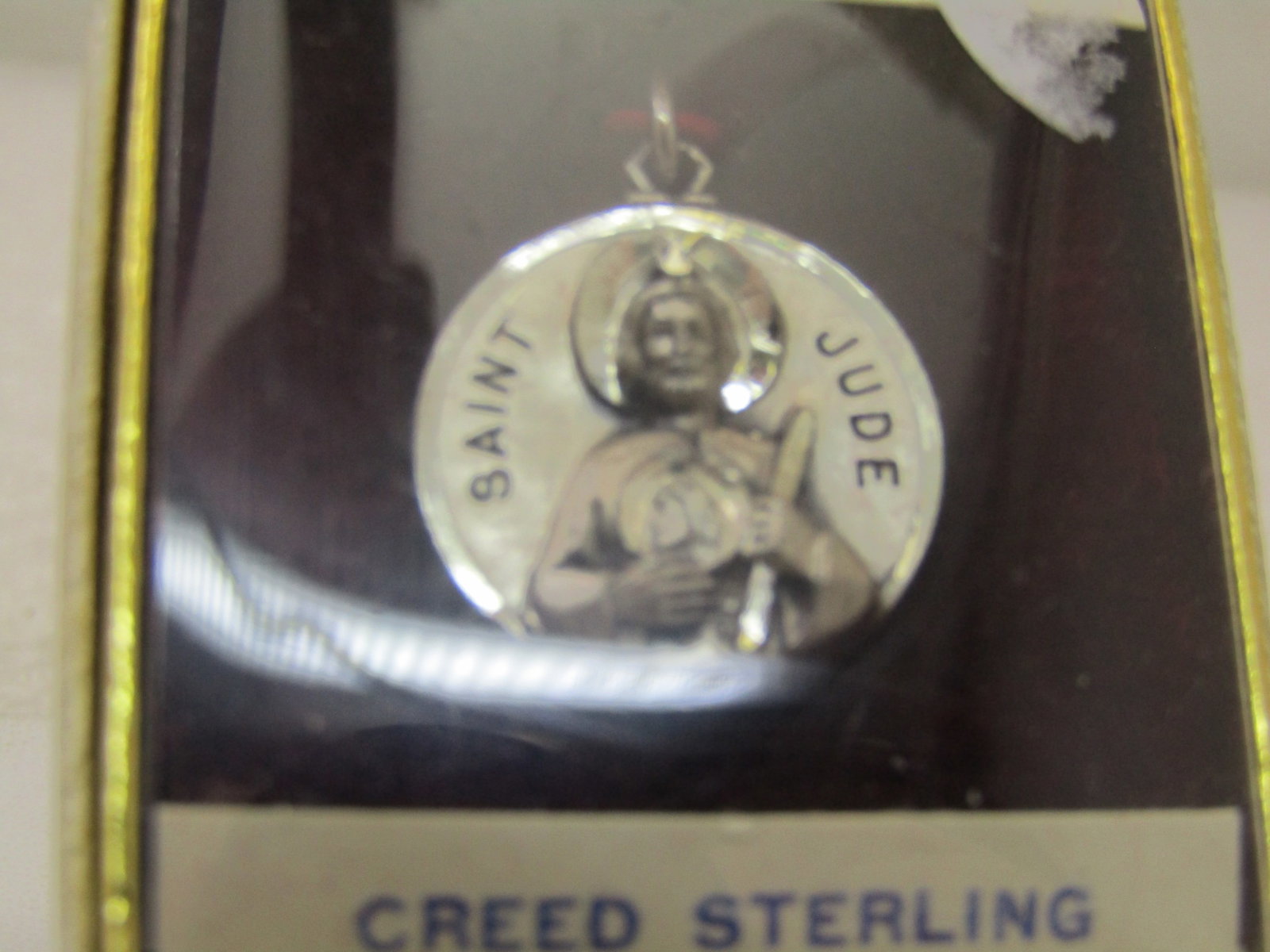 Vintage Creed Sterling St. Jude Medal, Vintage New in Box (1 of 5)