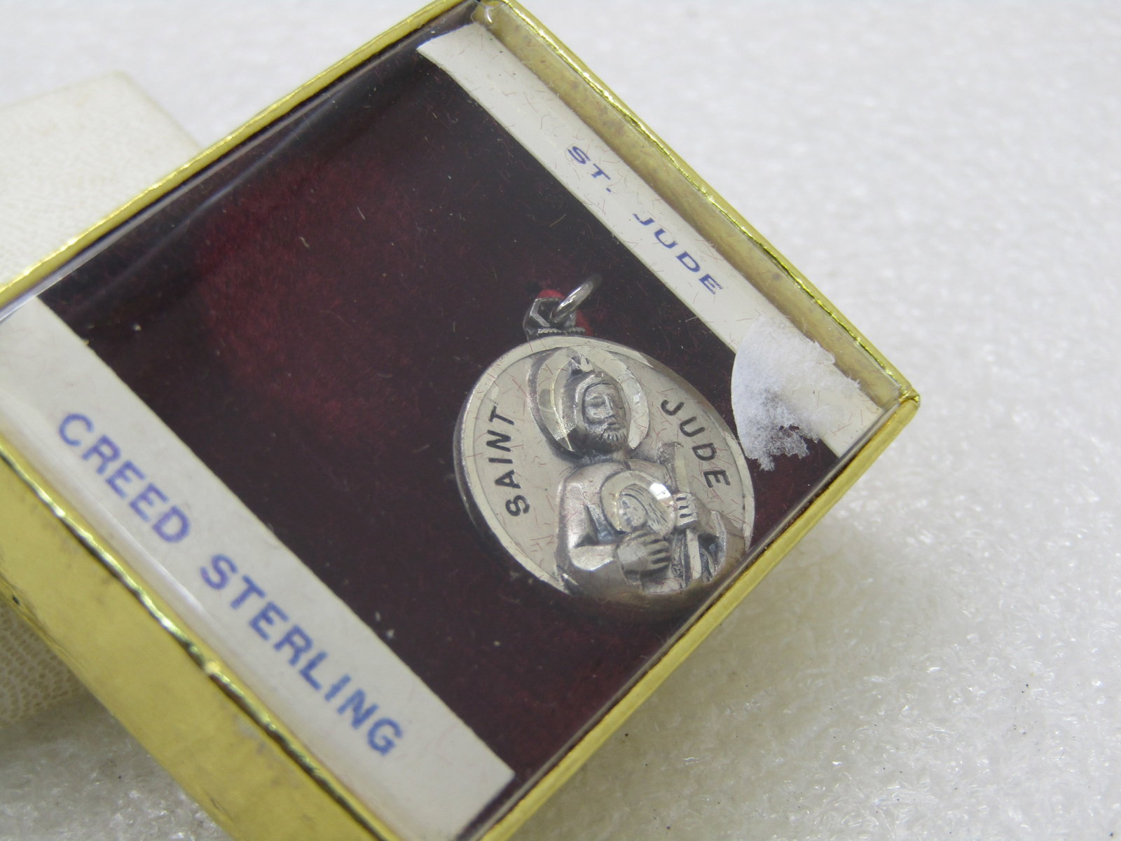 Vintage Creed Sterling St. Jude Medal, Vintage New in Box - 3