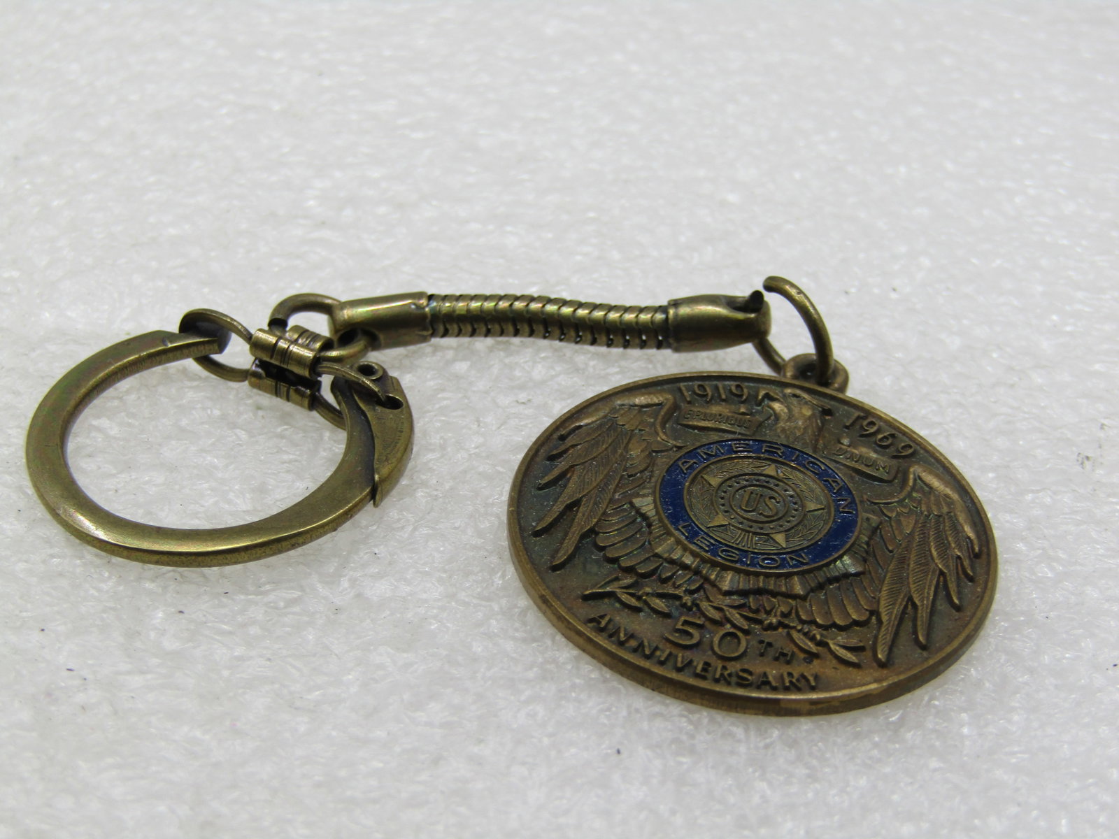 Vintage American Legion 50th Anniversary Key Chain, 1919-1969, Signed - 2