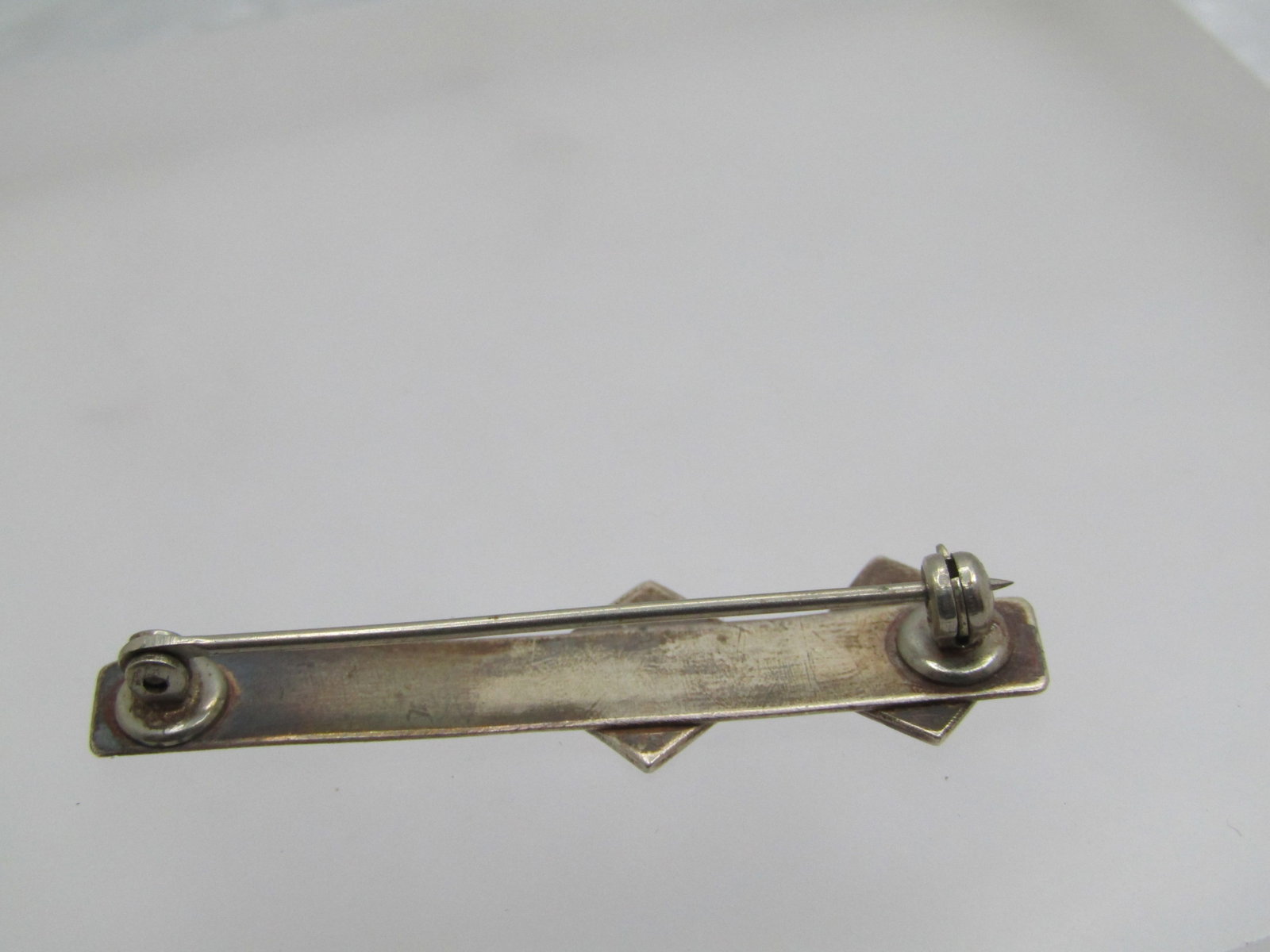 Vintage Sterling Mid-Century Modern Bar Brooch, 2-7/8", 1940's-1950's - 4