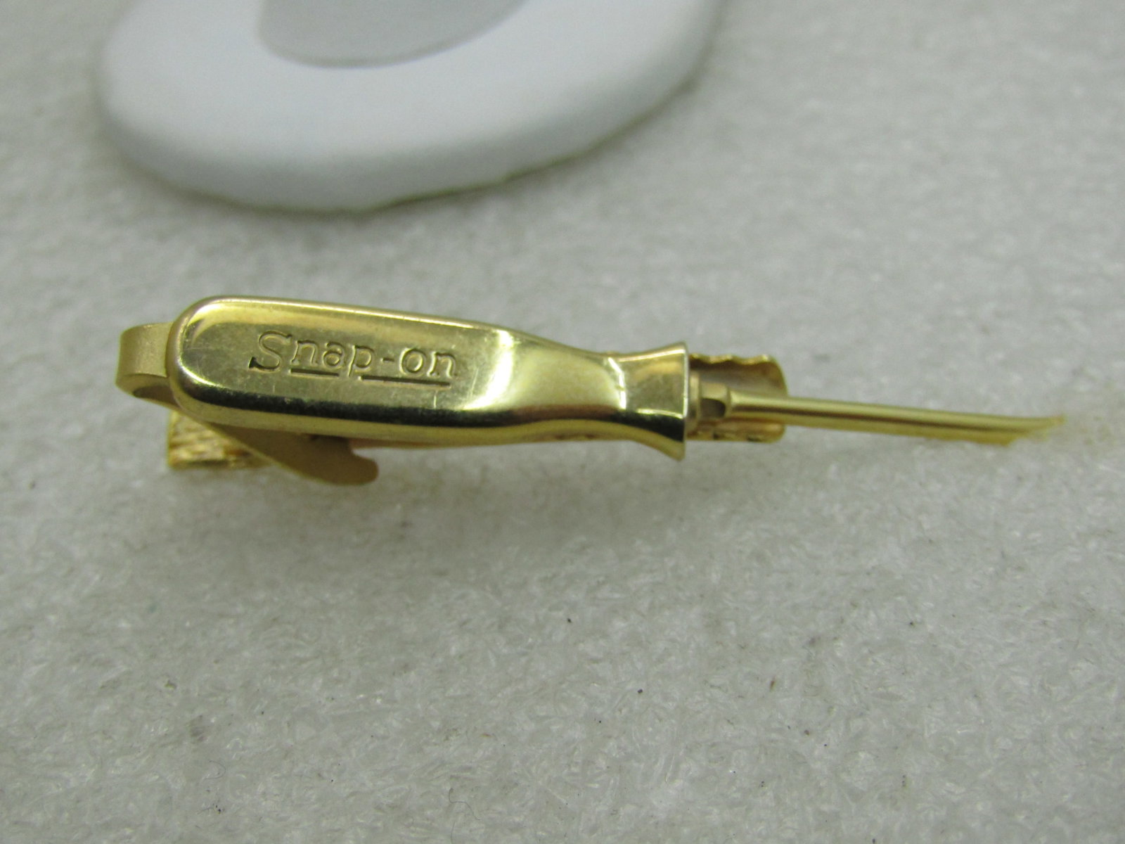 Vintage Snap-On Screwdriver Tie Clasp, Leavens, Gold Tone (1 of 5)