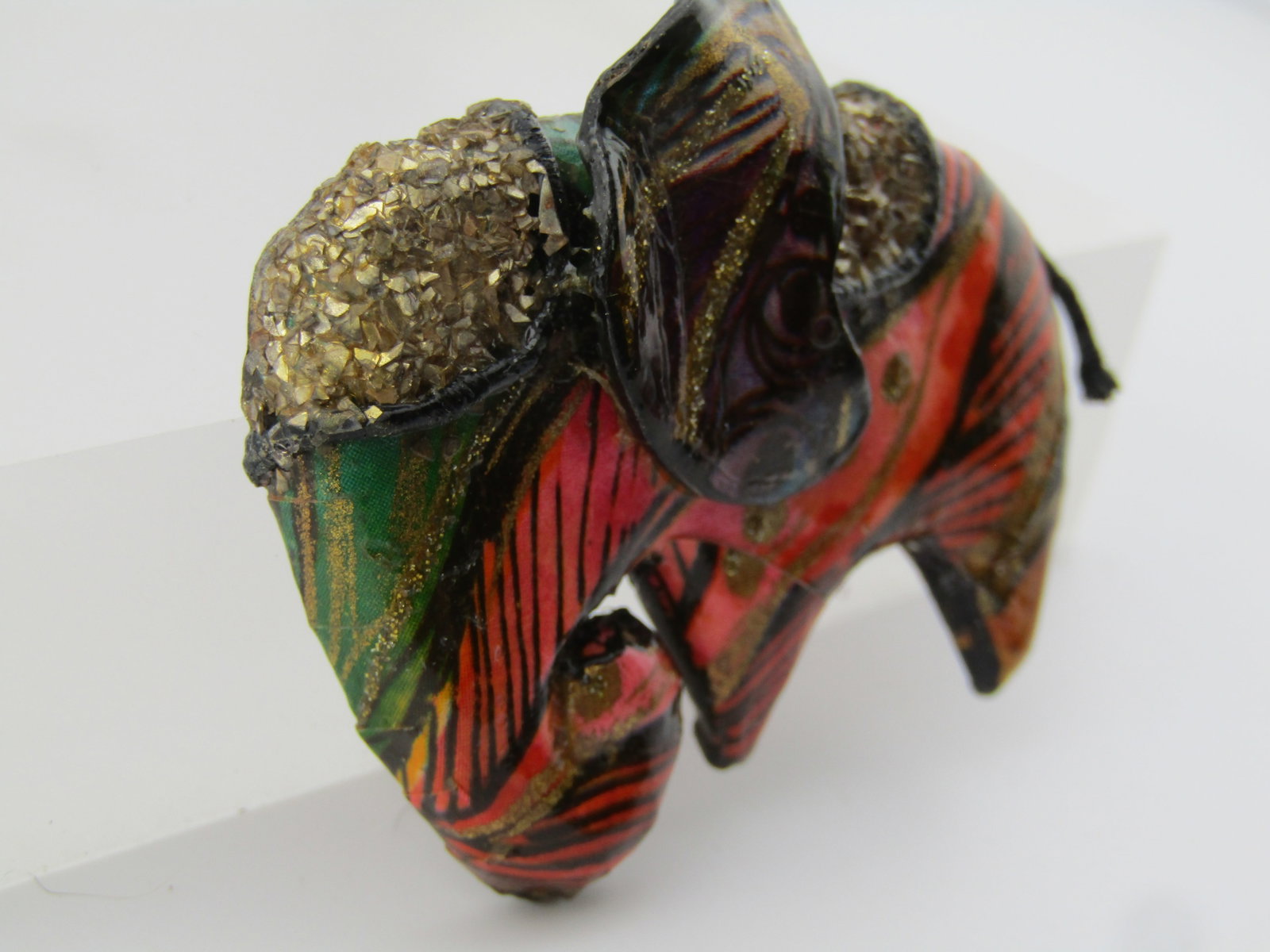 Vintage Handmade Elephant Brooch, 1980's - 2