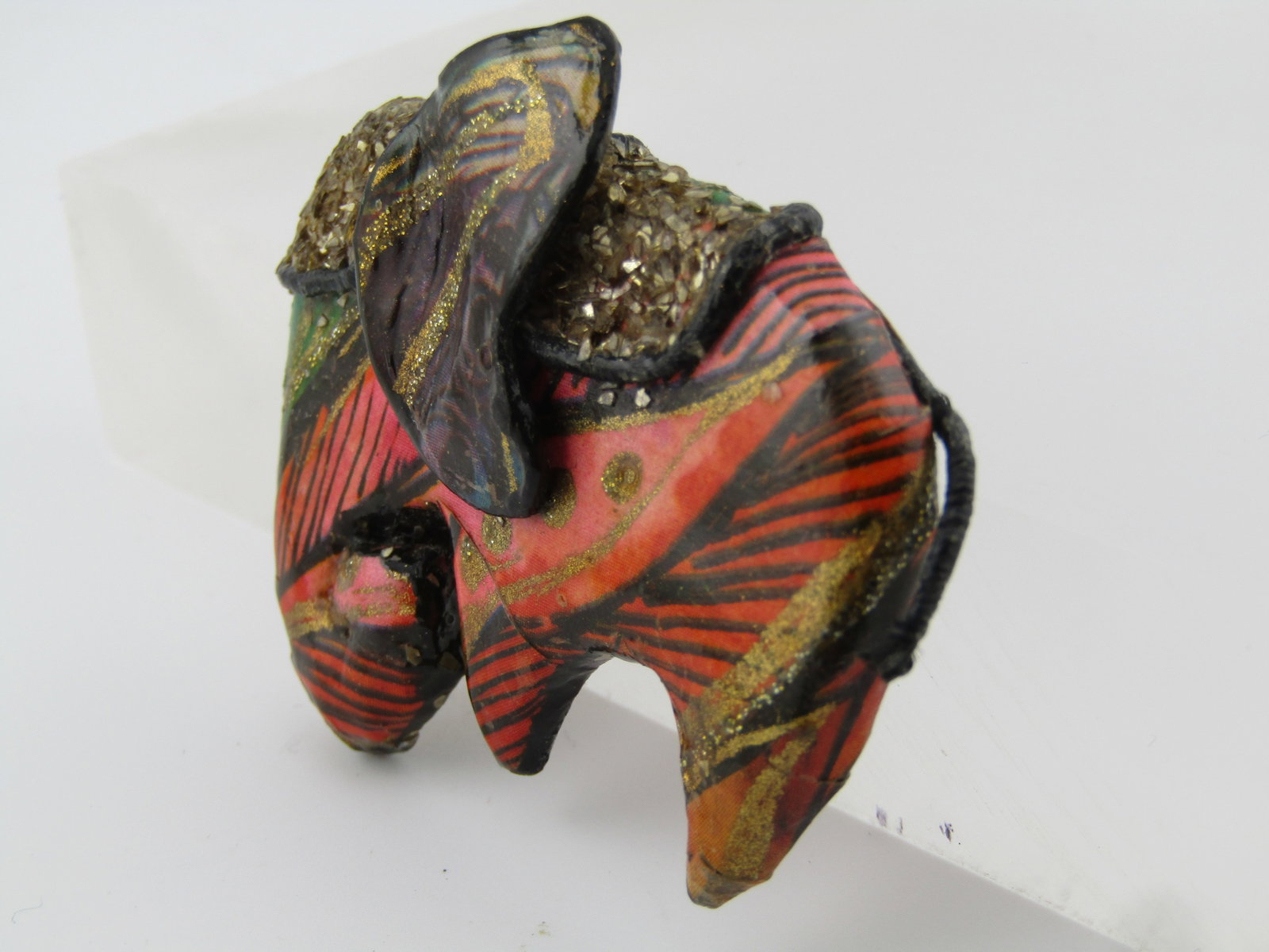Vintage Handmade Elephant Brooch, 1980's - 3
