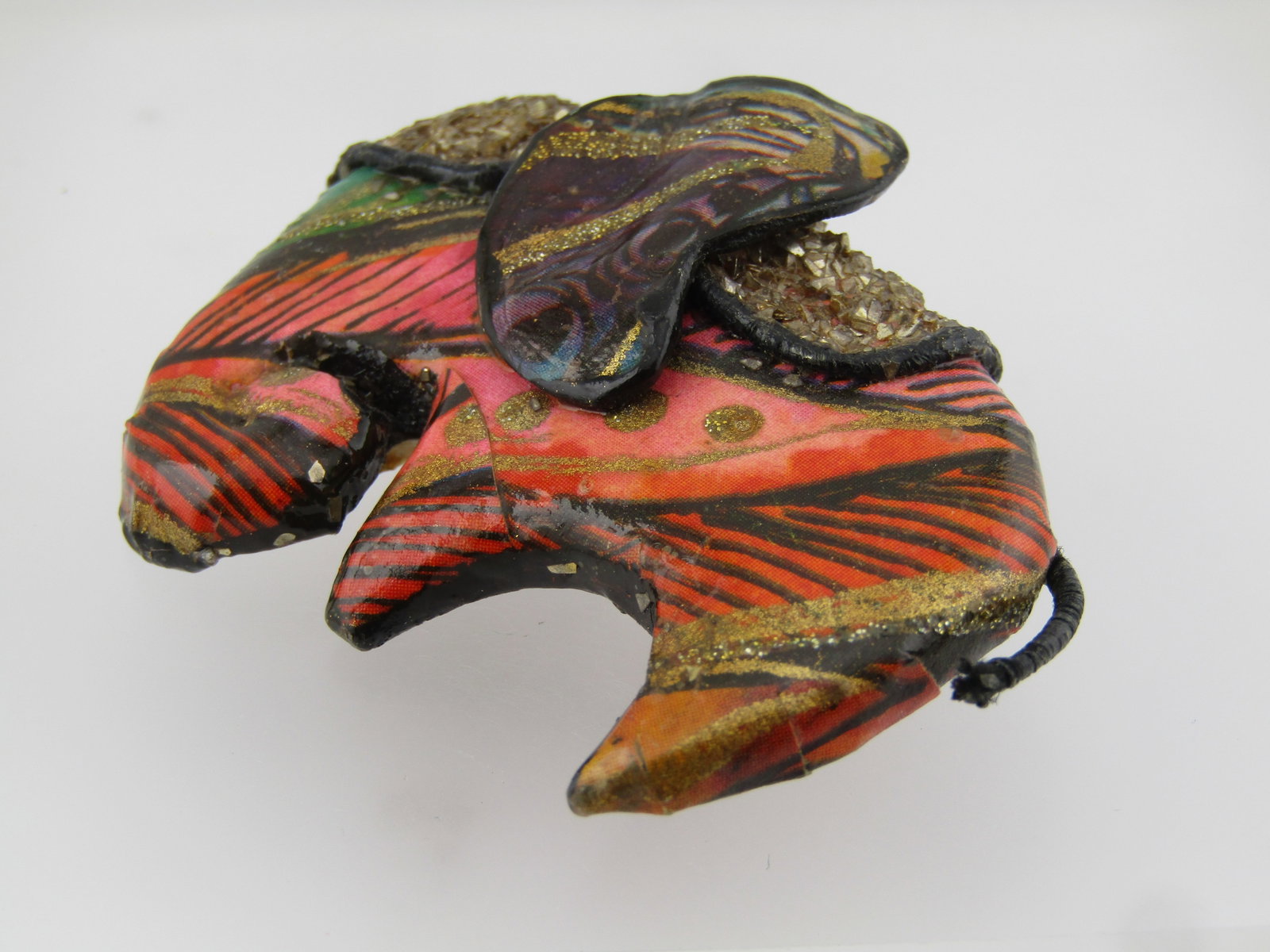 Vintage Handmade Elephant Brooch, 1980's - 5