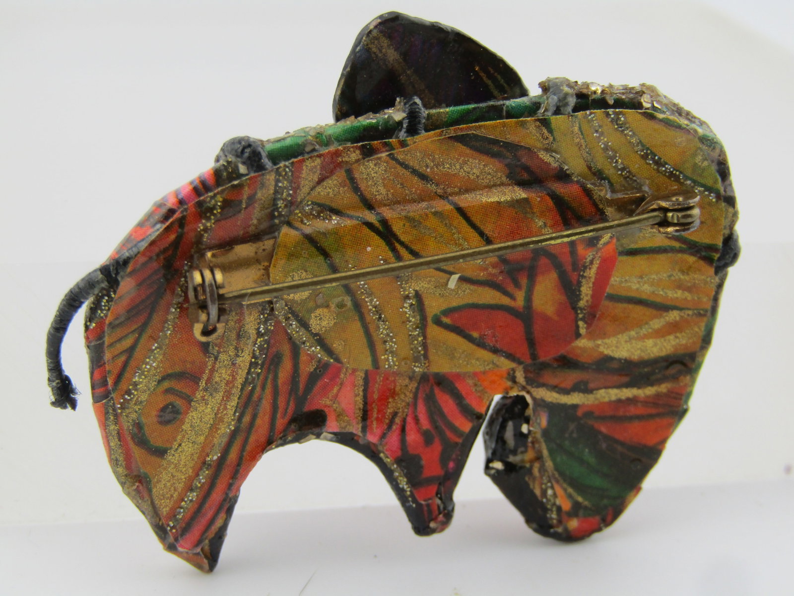 Vintage Handmade Elephant Brooch, 1980's - 7