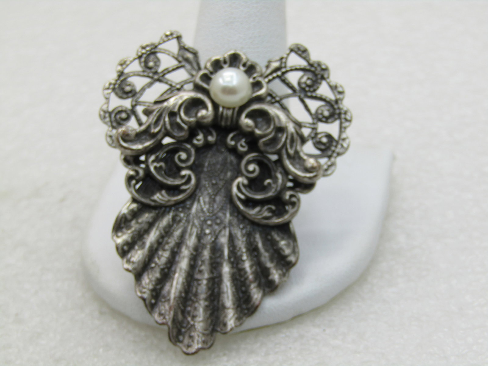 Vintage 1997 Jane Victorian Angel Brooch, 2" - 3