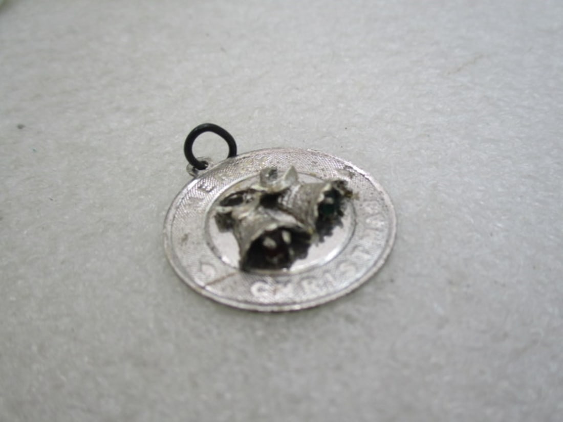 Vintage Sterling Silver Christmas Pendant, Large Charm, 4.20 Grams (LEB) - 6