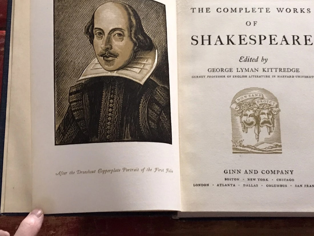 Antique Book The Complete Works of Shakespeare 1936 Kittredge Ginn & Company (1 of 12)