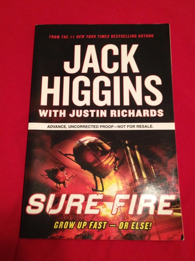 SURE FIRE by Jack Higgins2007 RARE UNCORRECTED PROOF! First Impression PB Putnam (1 of 5)