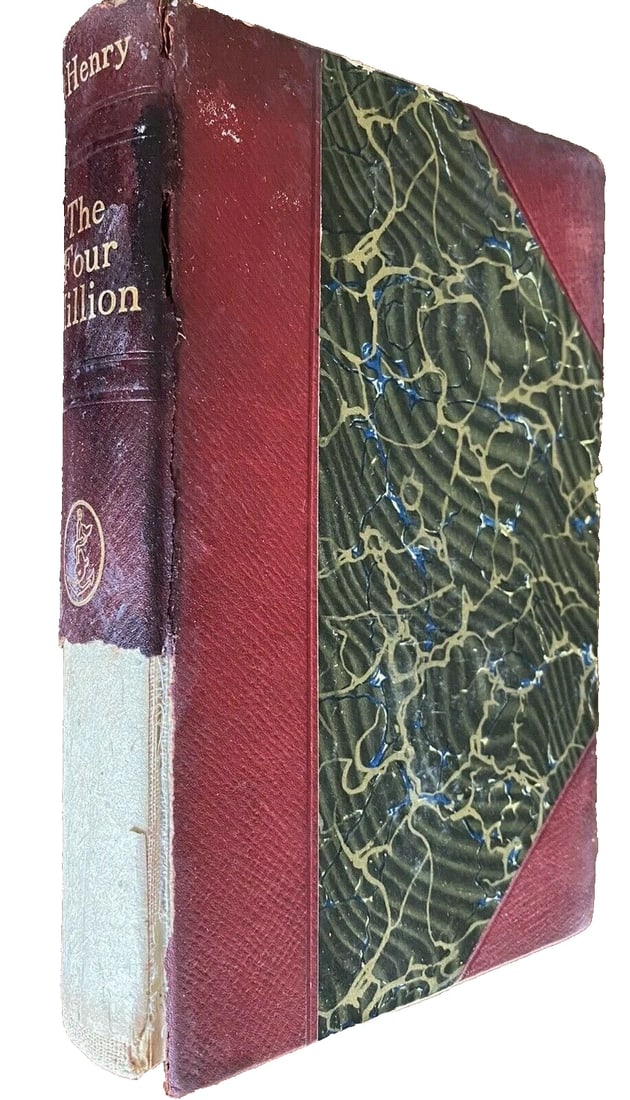 O. HENRY "THE FOUR MILLION” Doubleday 1912 Partial Leather HC Authorized Edition (1 of 6)