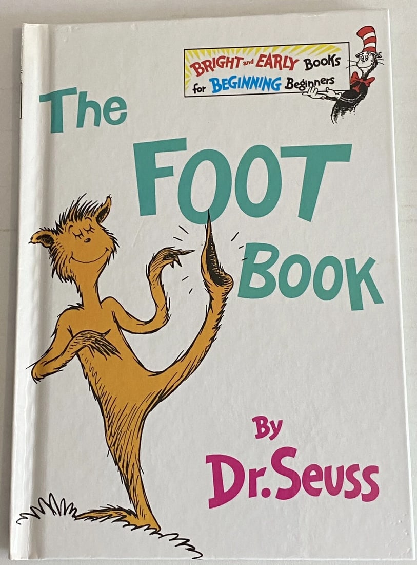 Dr. Seuss THE FOOT BOOK 1968/2012 Reprint 1st ED Thus HC Excellent Condition: Dr. Seuss THE FOOT BOOK 1968, Reprinted 2012 1st ED Thus. Random House, NY. Hardcover. Clean, like new except for child's name written on ffep. Excellent Condition. Tight binding. Looks bright and cri