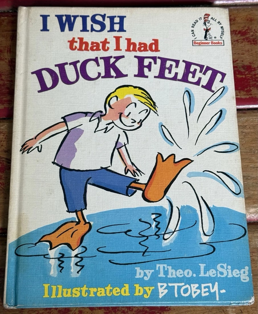 Vintage I Wish That I Had Duck Feet Theo LeSieg Book Club Edition 1965 Hardcover (1 of 11)