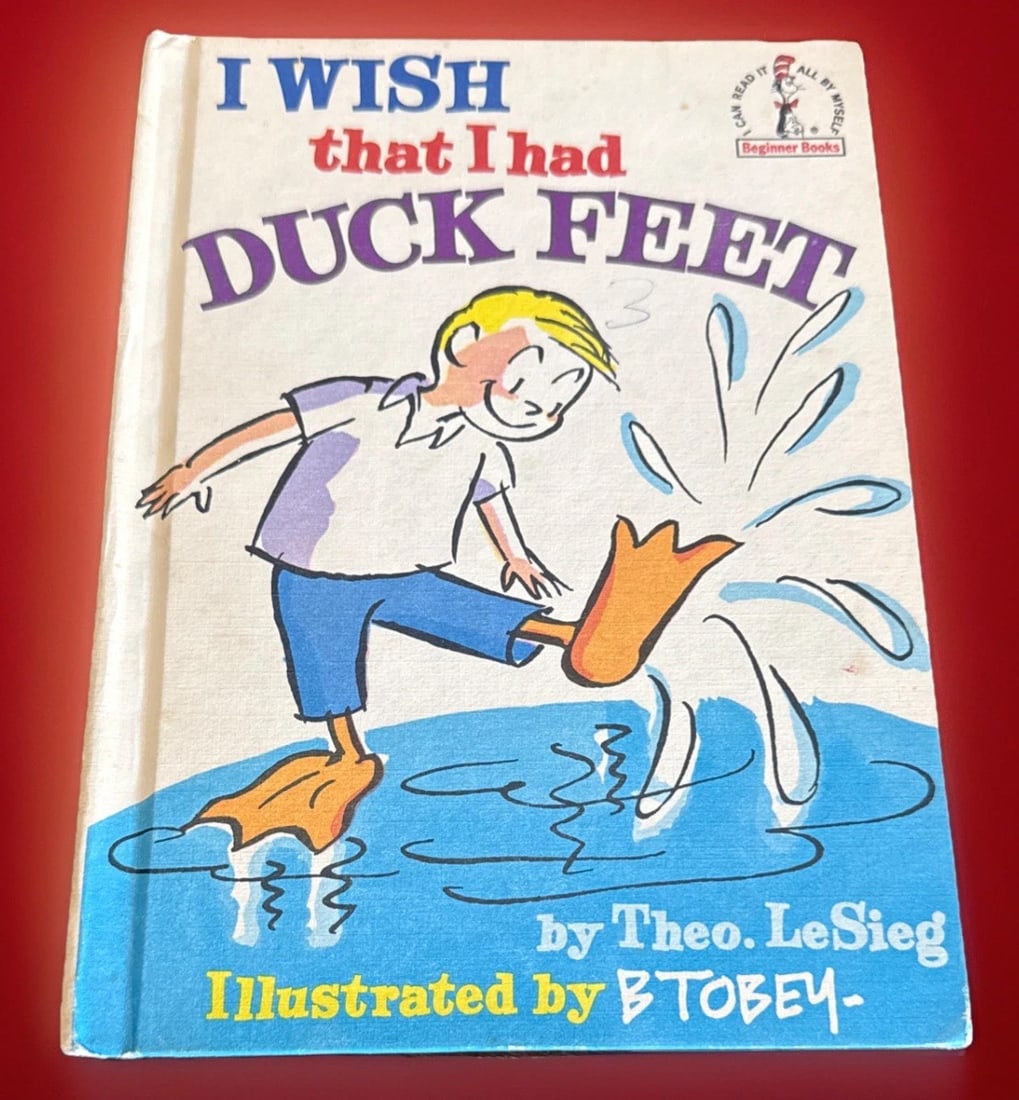 VTG I Wish That I Had Duck Feet Theo LeSieg Book Club Edition 1965 HC VG 1st Ed. (1 of 10)