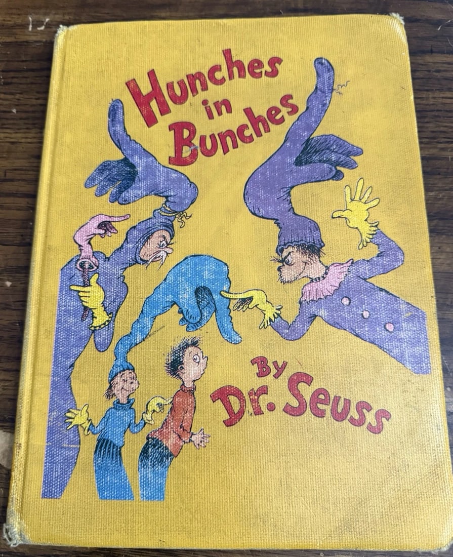 Hunches in Bunches 1982 Dr. Seuss 1st Edition 1st Print Ex-Libris AcceptableRARE (1 of 15)