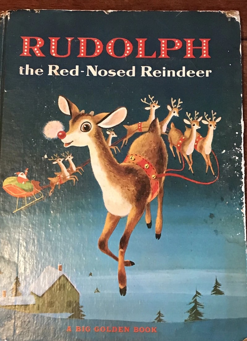 Rudolph The Red-Nosed Reindeer RARE 1st Ed. Golden Press 8th Printing 1971 (1 of 12)