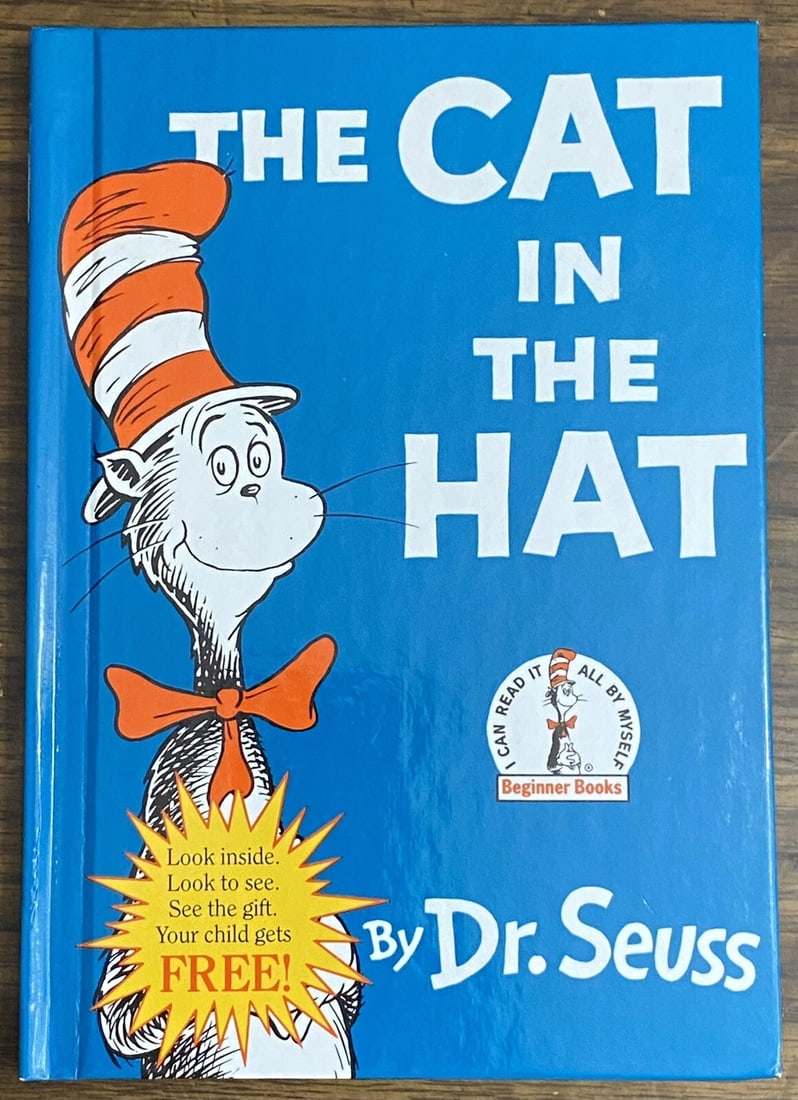 The Cat in the Hat Dr. Seuss - 2000 Grolier BOOK CLUB EDITION with Coupons VGood (1 of 10)