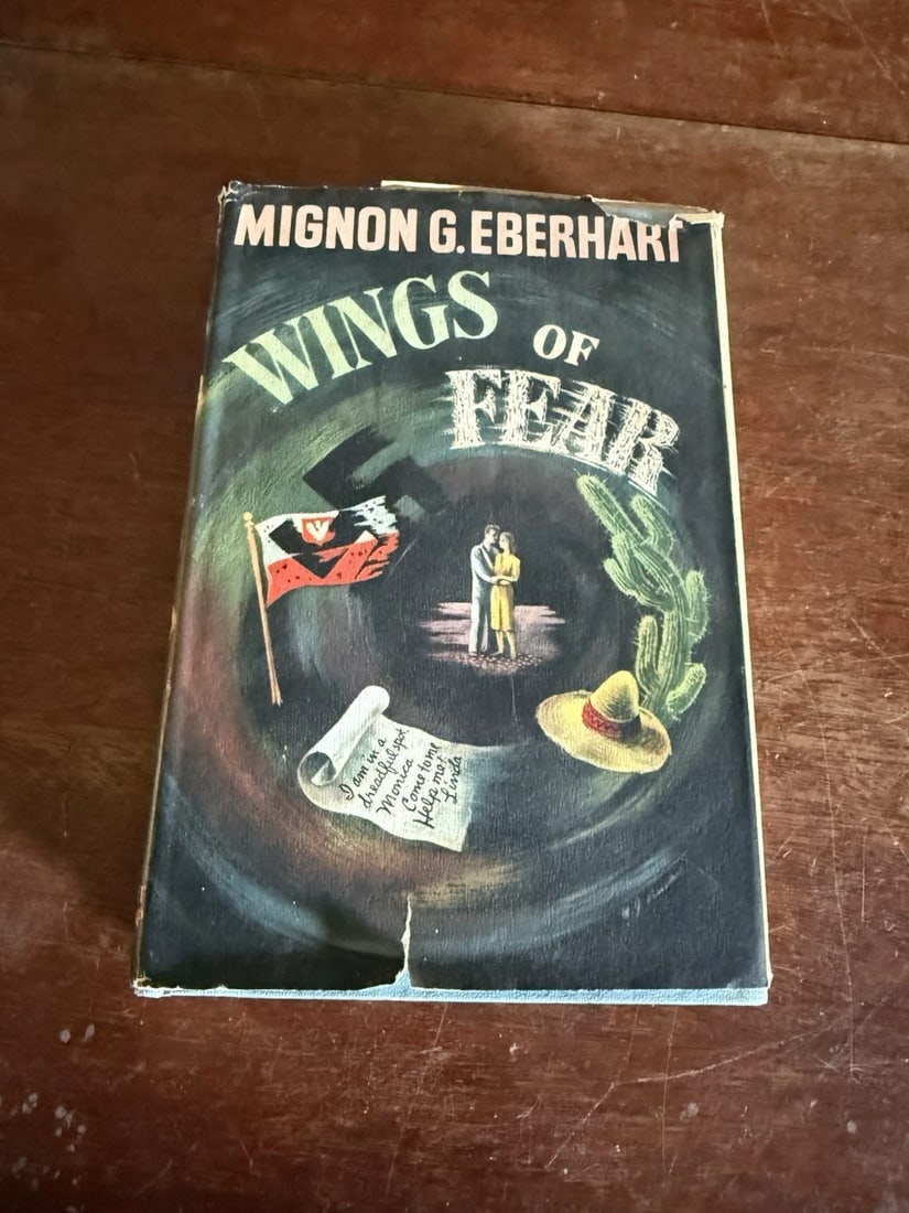 WINGS OF FEAR MIGNON G EBERHART 1945 RANDOM HOUSE FIRST ED DJ Very Good (1 of 12)
