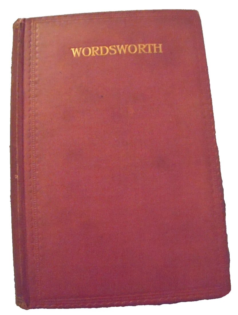 THE POETICAL WORKS OF WORDSWORTH T. Hutchinson Ed. 1916 Oxford Univ. Press HC: THE POETICAL WORKS OF WORDSWORTH. 1916, Printed in England, Oxford University Press. Gilt title on front cover and on spine. Spine sunned, some staining to covers. Brown leather or faux leather covers