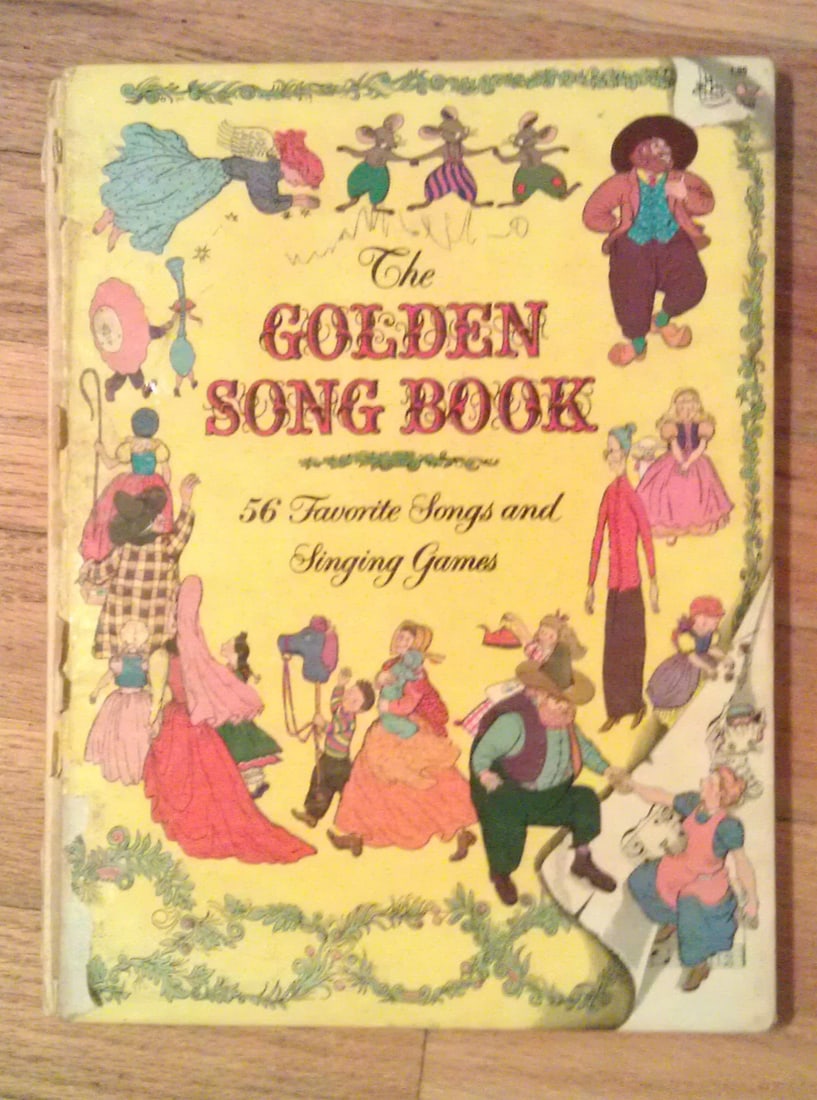 The Golden Song Book -Wessels, Ill. Elliott, Golden Press Vintage 1945 1st Ed. (1 of 2)