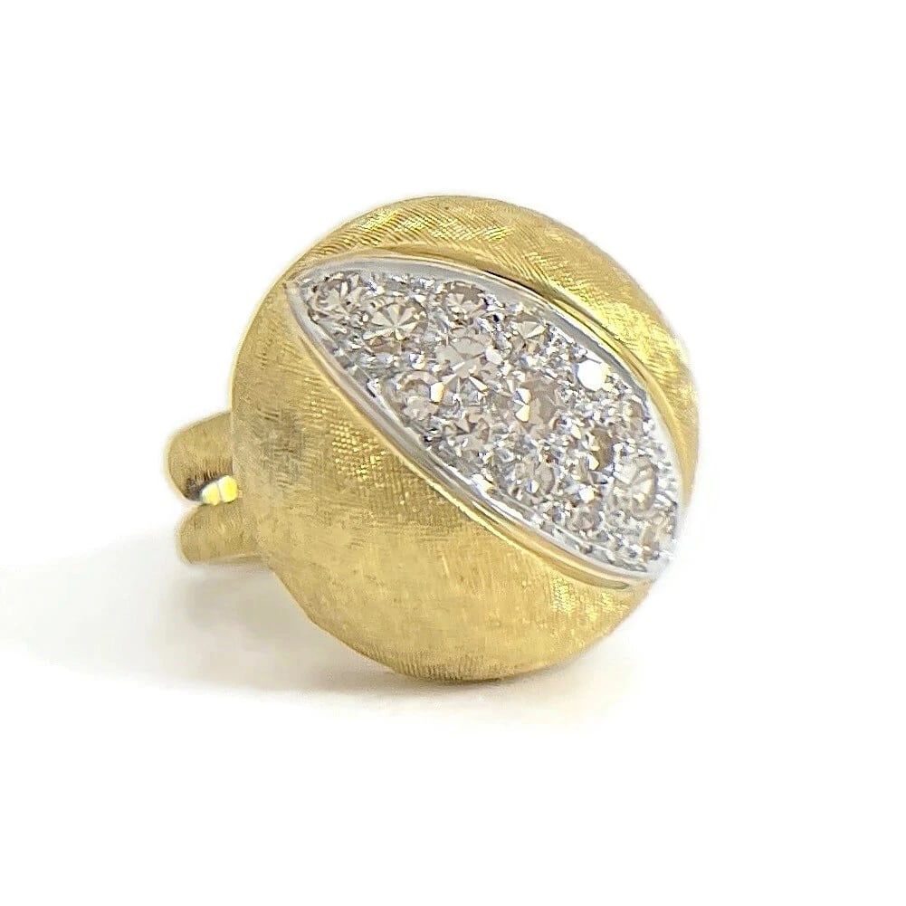 Vintage 1960's Diamond Dome Cocktail Ring 18K Yellow Gold, .40 CTW, 14.27 Grams: Title: Vintage 1960's Diamond Dome Cocktail Ring 18K Yellow Gold, .40 CTW, 14.27 Grams Description: Vintage 1960's Diamond Dome Cocktail Ring 18K Yellow Gold, .40 CTW, 14.27 Grams This is a gorgeous v