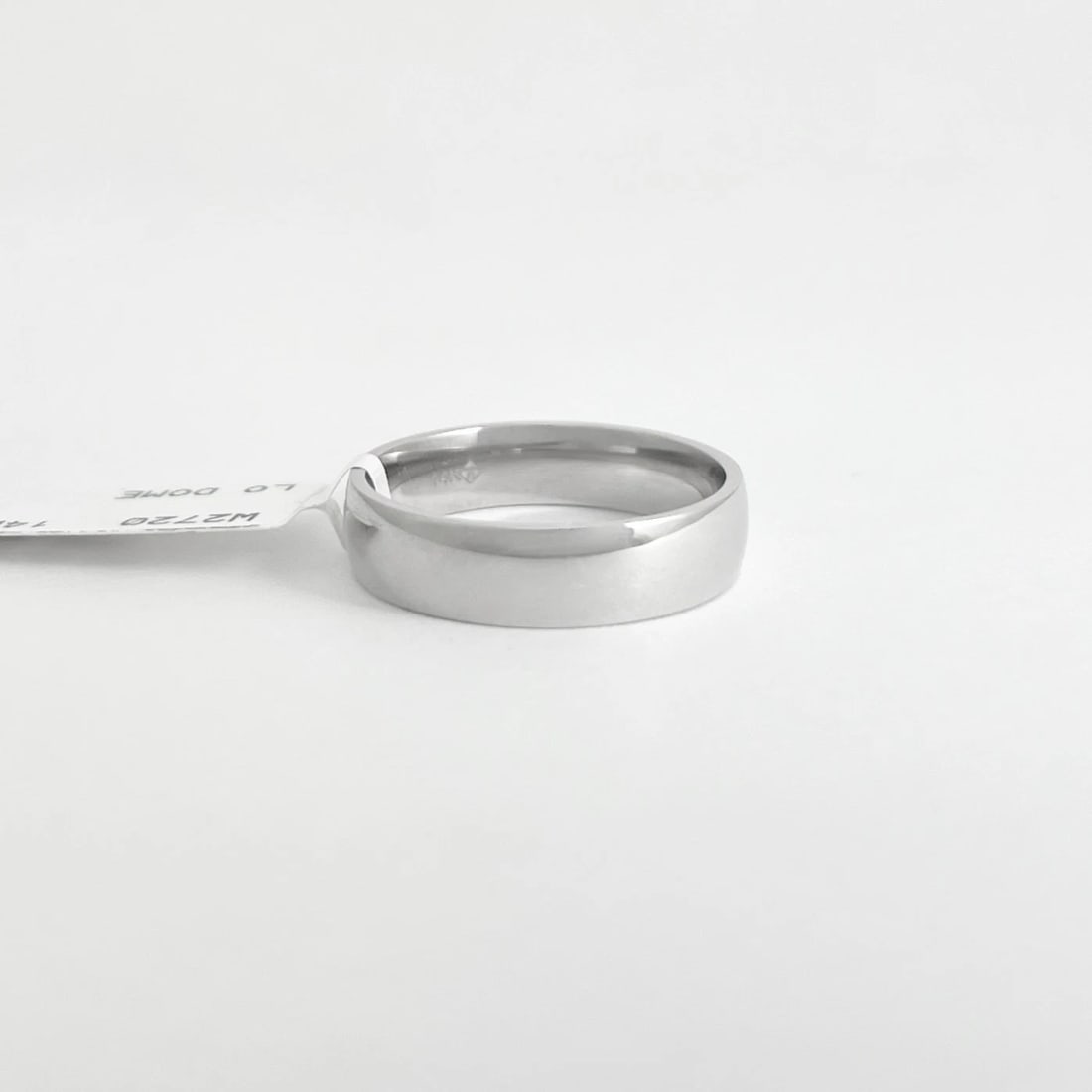 Men's Comfort Fit Classic Plain Wedding Band Ring 14K White Gold Size 8, 5 mm - 5