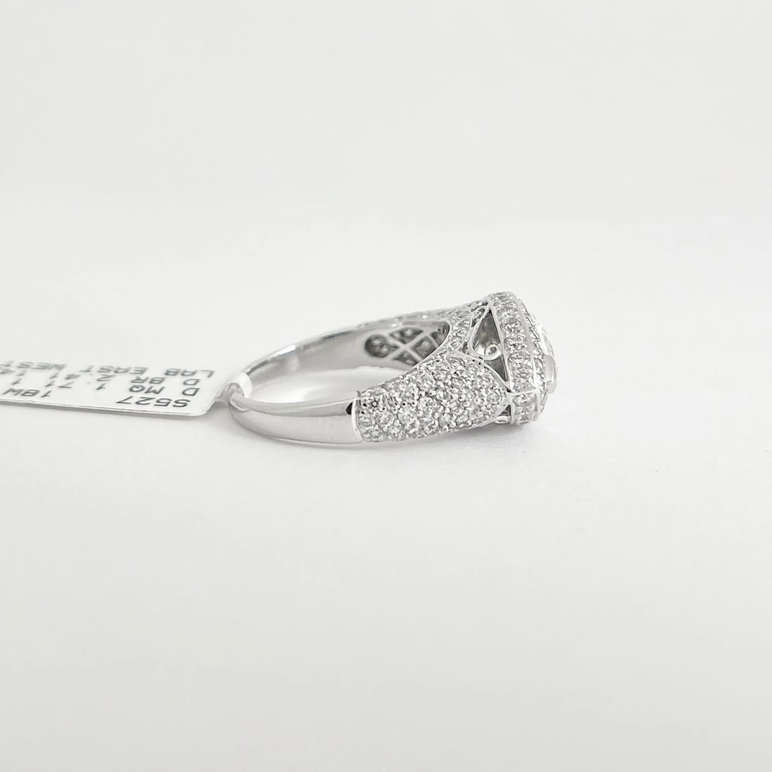 Marquise Lab-Created Diamond Halo Engagement Ring 14K White Gold, 4.12 CTW - 6