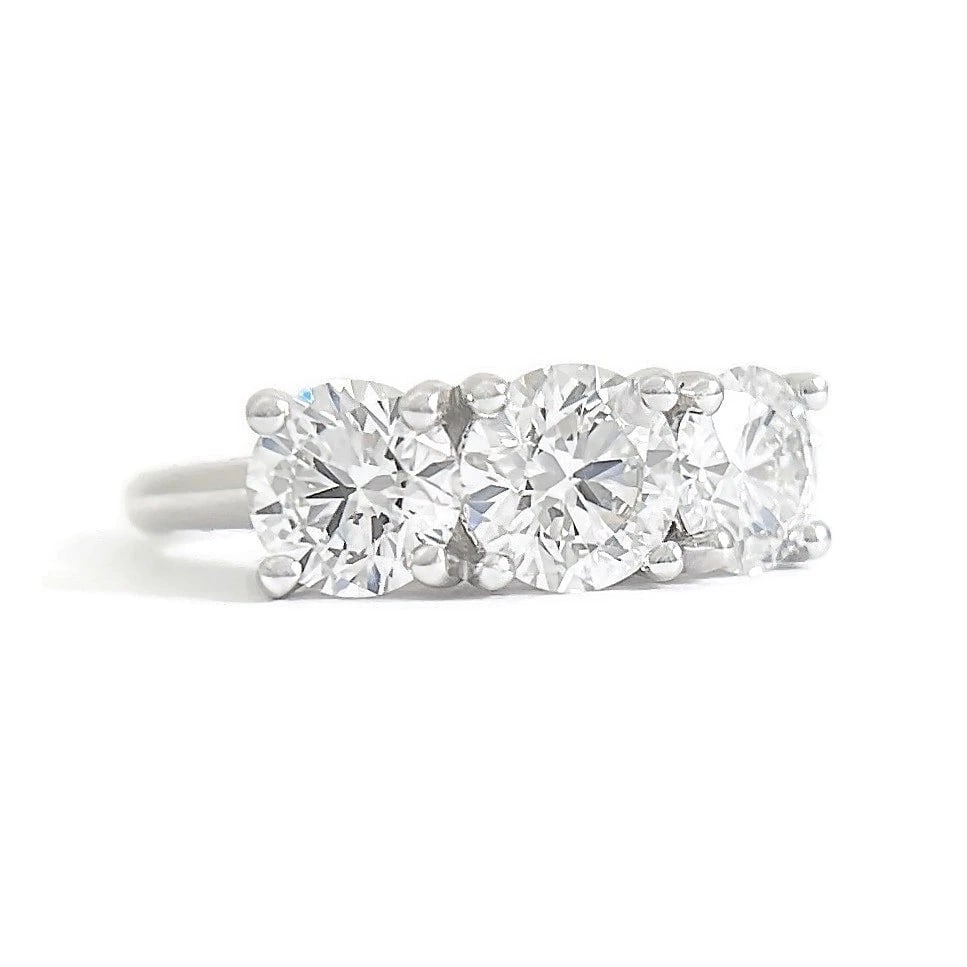 3-Stone Round Lab-Created Diamond Engagement Ring 14K White Gold, 2.58 CTW: Title: 3-Stone Round Lab-Created Diamond Engagement Ring 14K White Gold, 2.58 CTW Description: 3-Stone Round Lab-Created Diamond Engagement Ring 14K White Gold, 2.58 CTW This is a beautiful diamond en