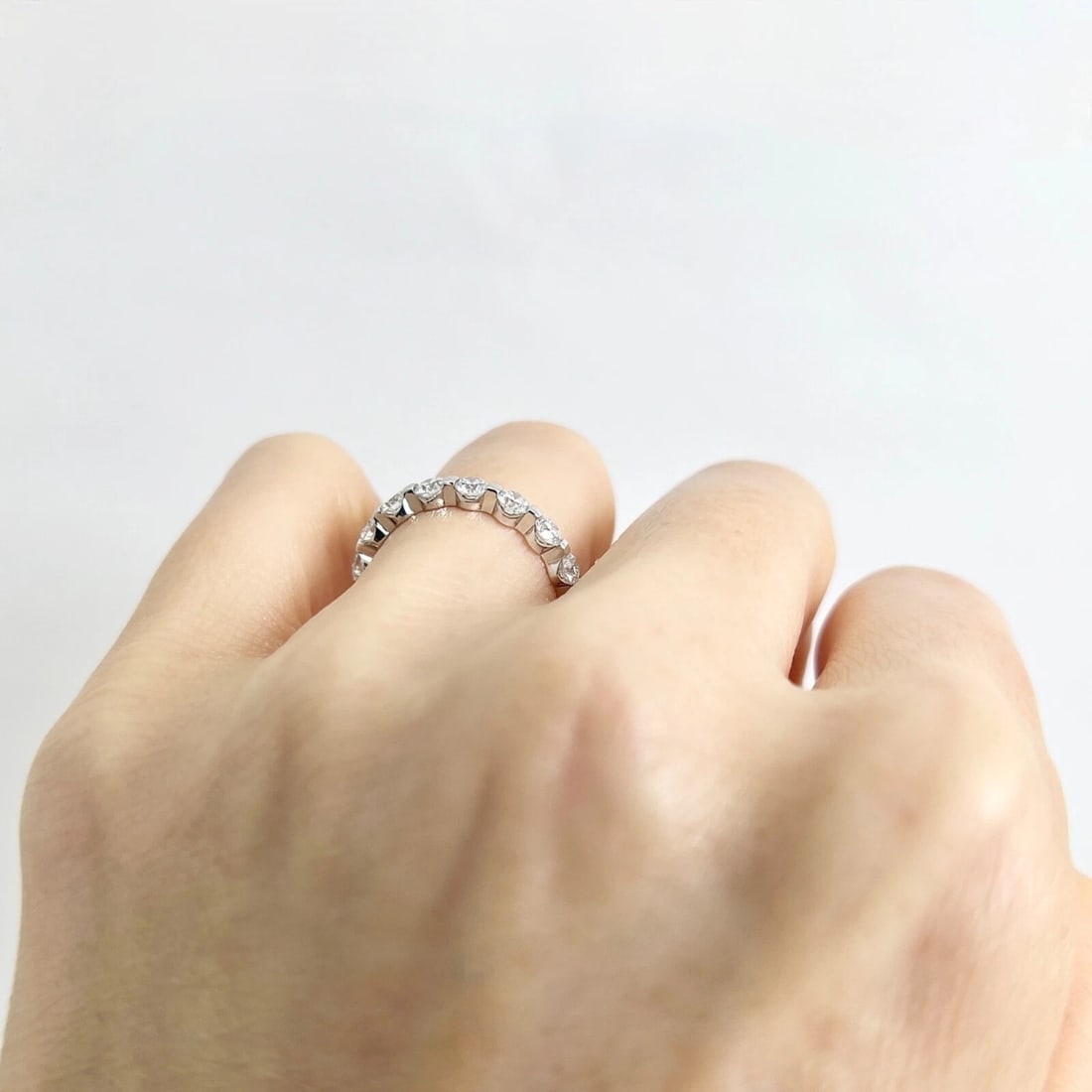 Round Diamond Eternity Ring Wedding Band 14K White Gold, 1.74 CTW, Size 6 - 5
