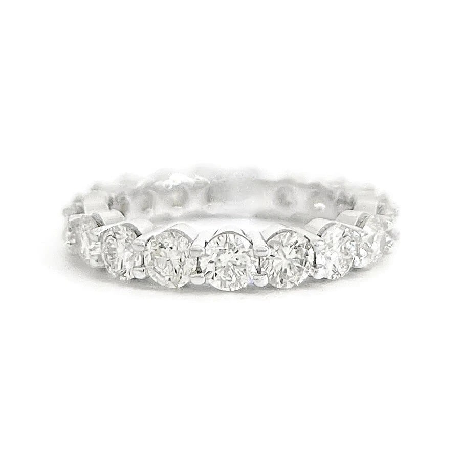 Round Diamond Eternity Ring Wedding Band Anniversary 14K White Gold, 2.43 CTW: Title: Round Diamond Eternity Ring Wedding Band Anniversary 14K White Gold, 2.43 CTW Description: Round Diamond Eternity Ring Wedding Band Anniversary 14K White Gold, 2.43 CTW This is a lovely ring th