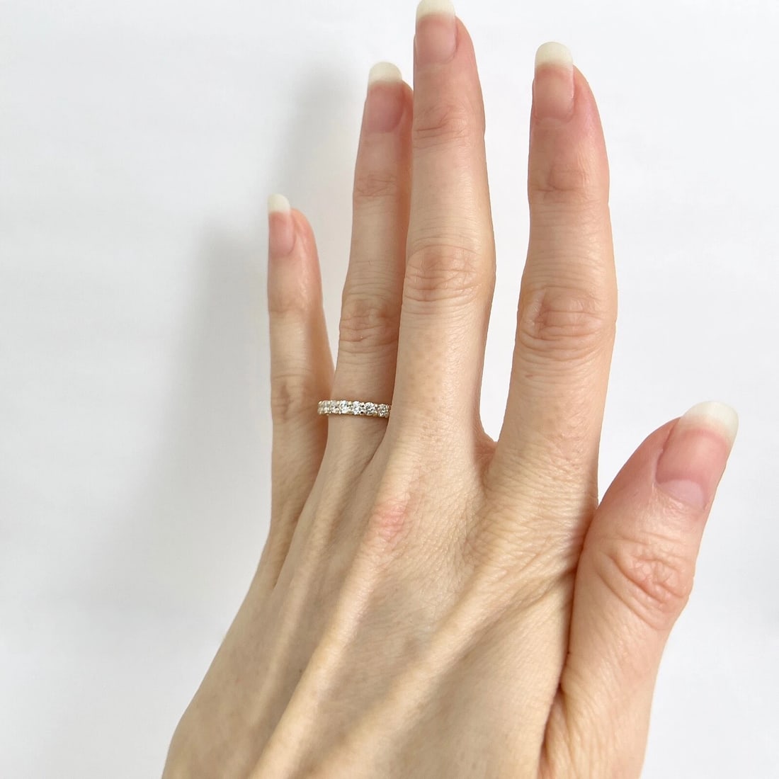 Round Diamond Wedding Band Anniversary Ring 14K Yellow Gold, .95 CTW - 3