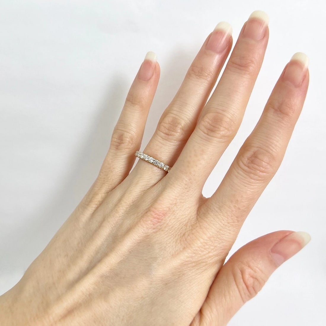 Round Diamond Wedding Band Anniversary Ring 14K Yellow Gold, .95 CTW - 4