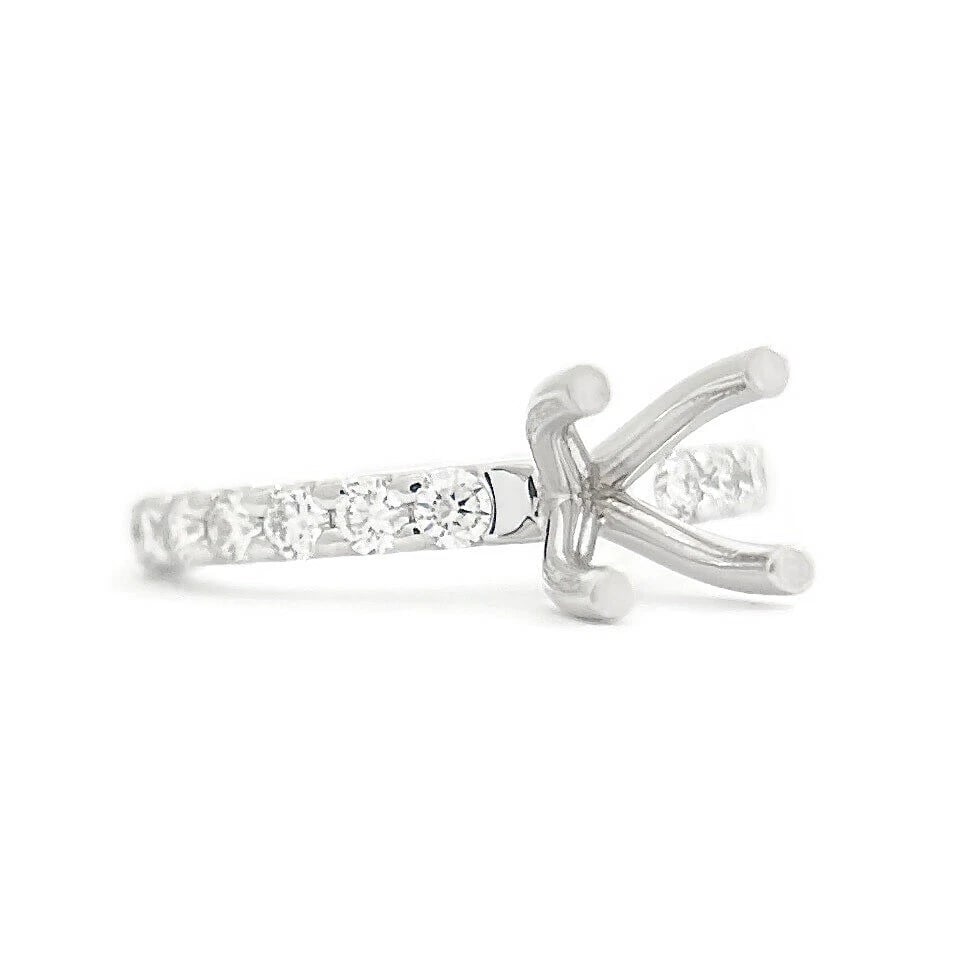 4-Prong Diamond Band Engagement Ring Setting Mounting 14K White Gold .60 CTW: Title: 4-Prong Diamond Band Engagement Ring Setting Mounting 14K White Gold .60 CTW Description: 4-Prong Diamond Band Engagement Ring Setting Mounting 14K White Gold .60 CTW This is a gorgeous diamond