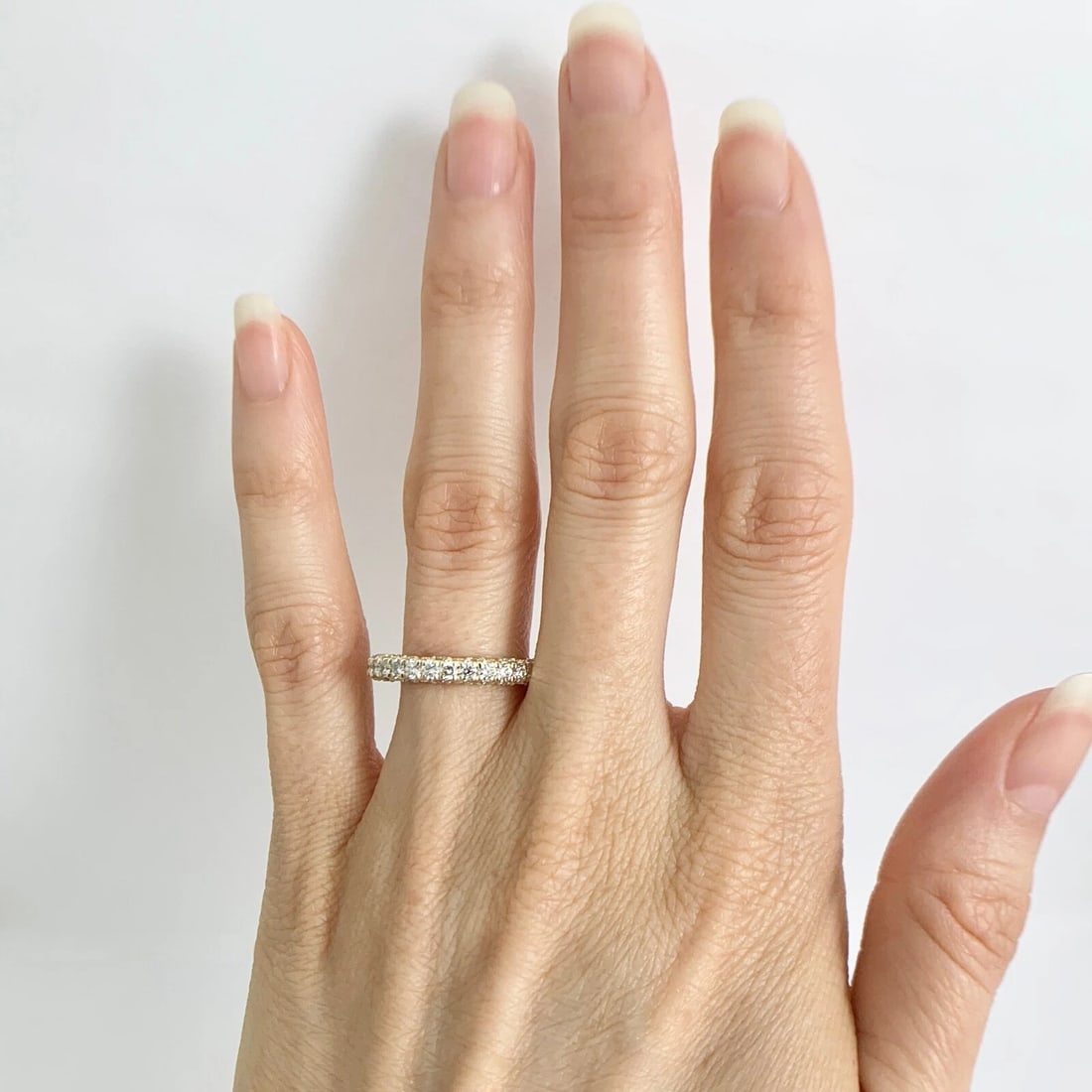 3-Sided Milgrain Diamond Ring Wedding Band 14K Yellow Gold 1.03 CTW, Size 7 - 4