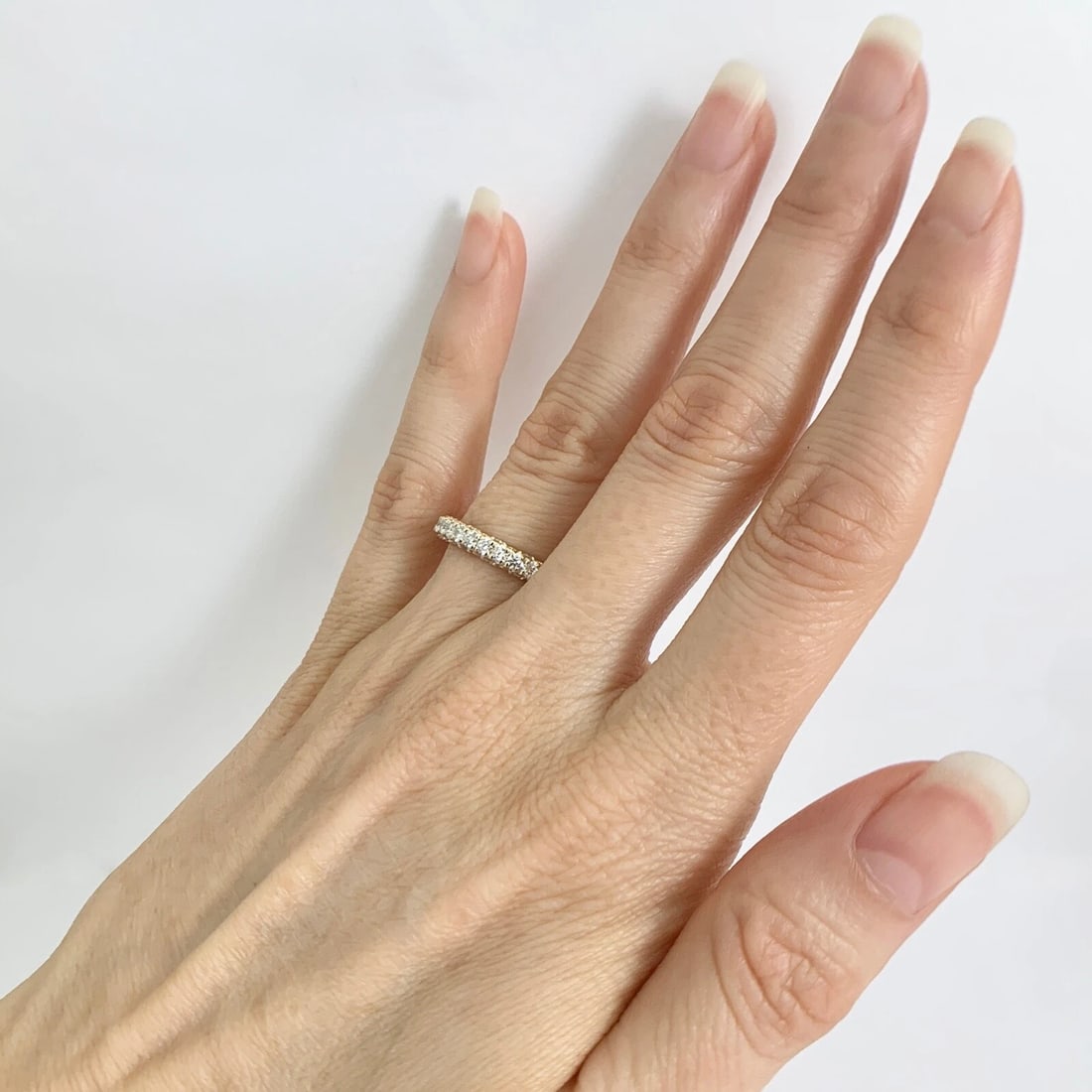3-Sided Milgrain Diamond Ring Wedding Band 14K Yellow Gold 1.03 CTW, Size 7 - 6