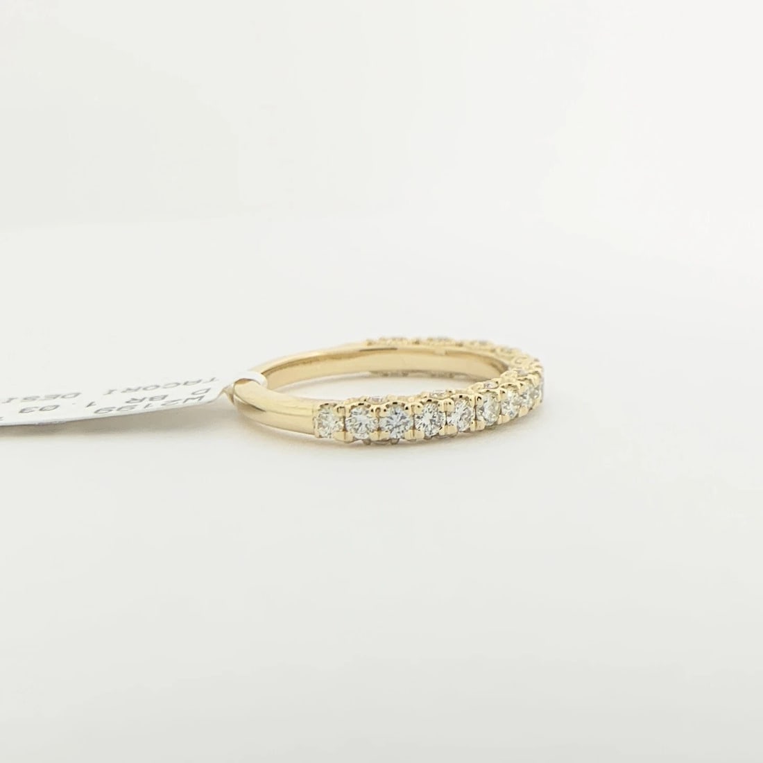3-Sided Milgrain Diamond Ring Wedding Band 14K Yellow Gold 1.03 CTW, Size 7 - 8